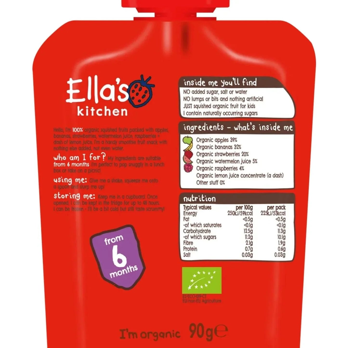 Ella's Kitchen Smoothie The Red One 6+ months 90g