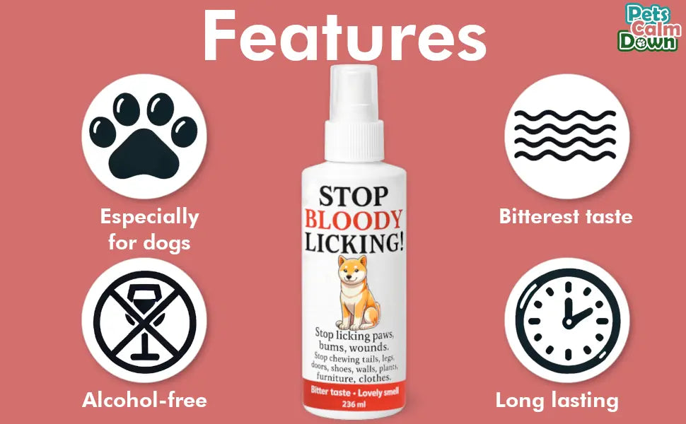 Teething, chewing & licking spray. Stop chewing furniture, shoes, bandages (natural herbal)