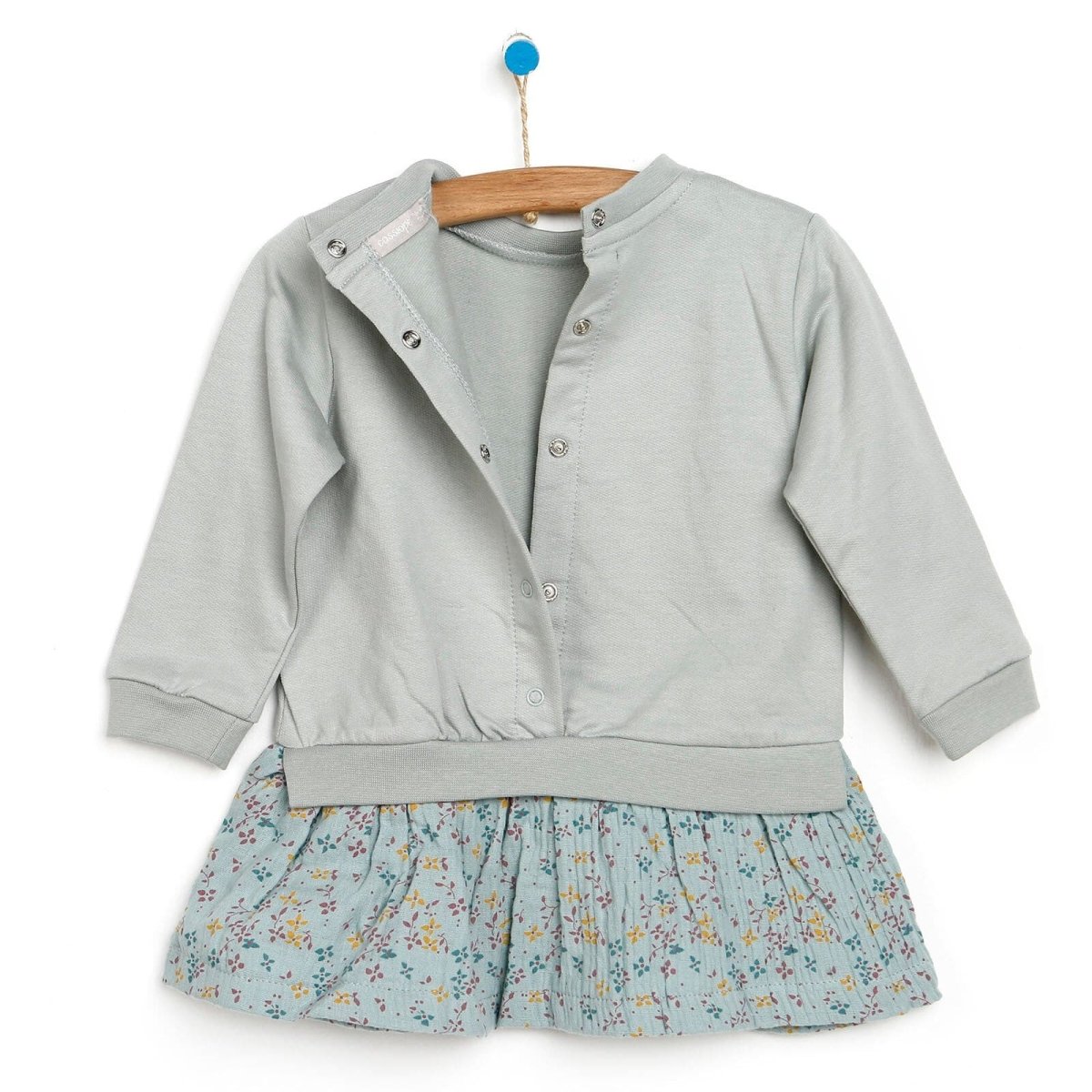 Cassiope Dress - Green - mezetto ebebek ebebek