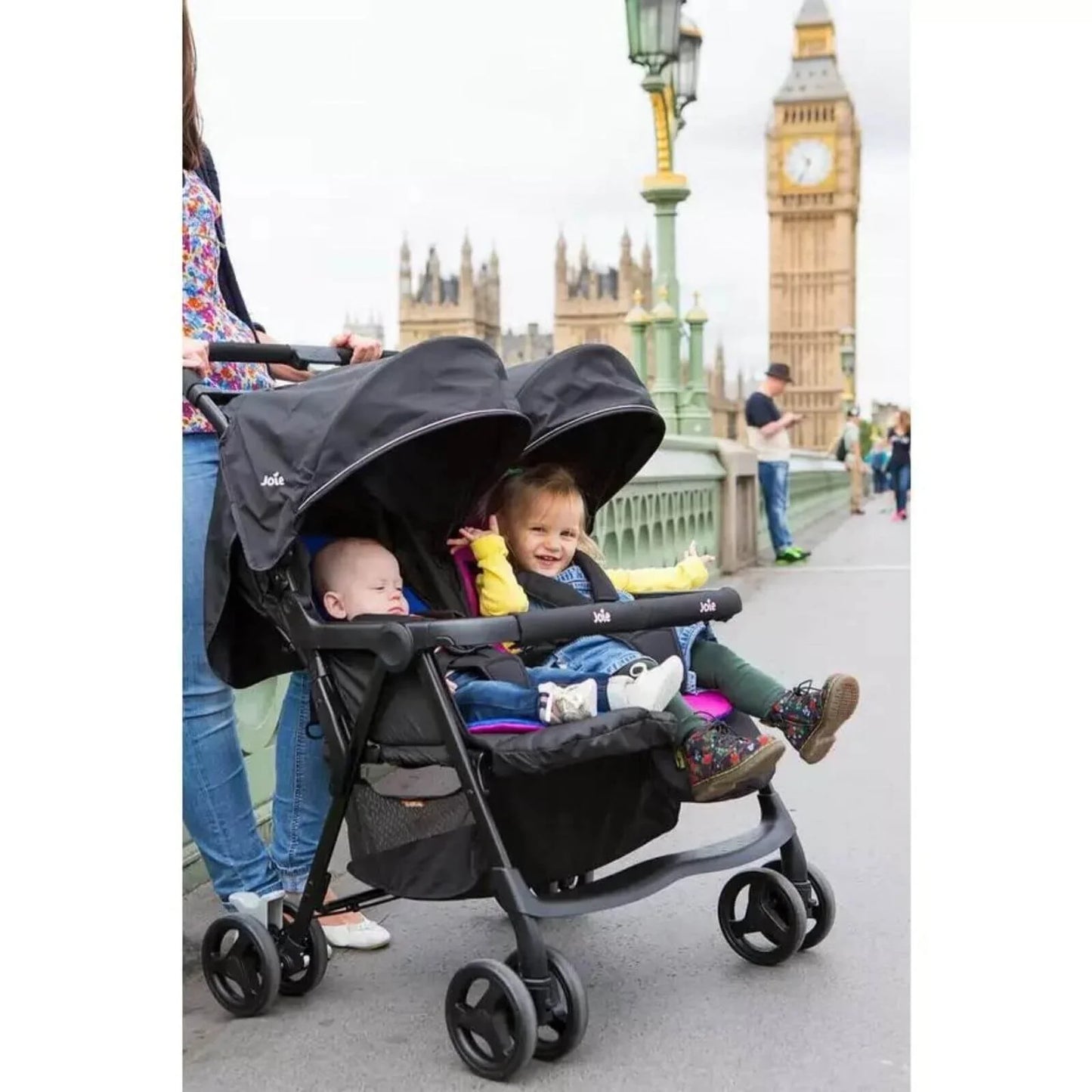 Joie Aire Twin Baby Stroller - Rosy & Sea