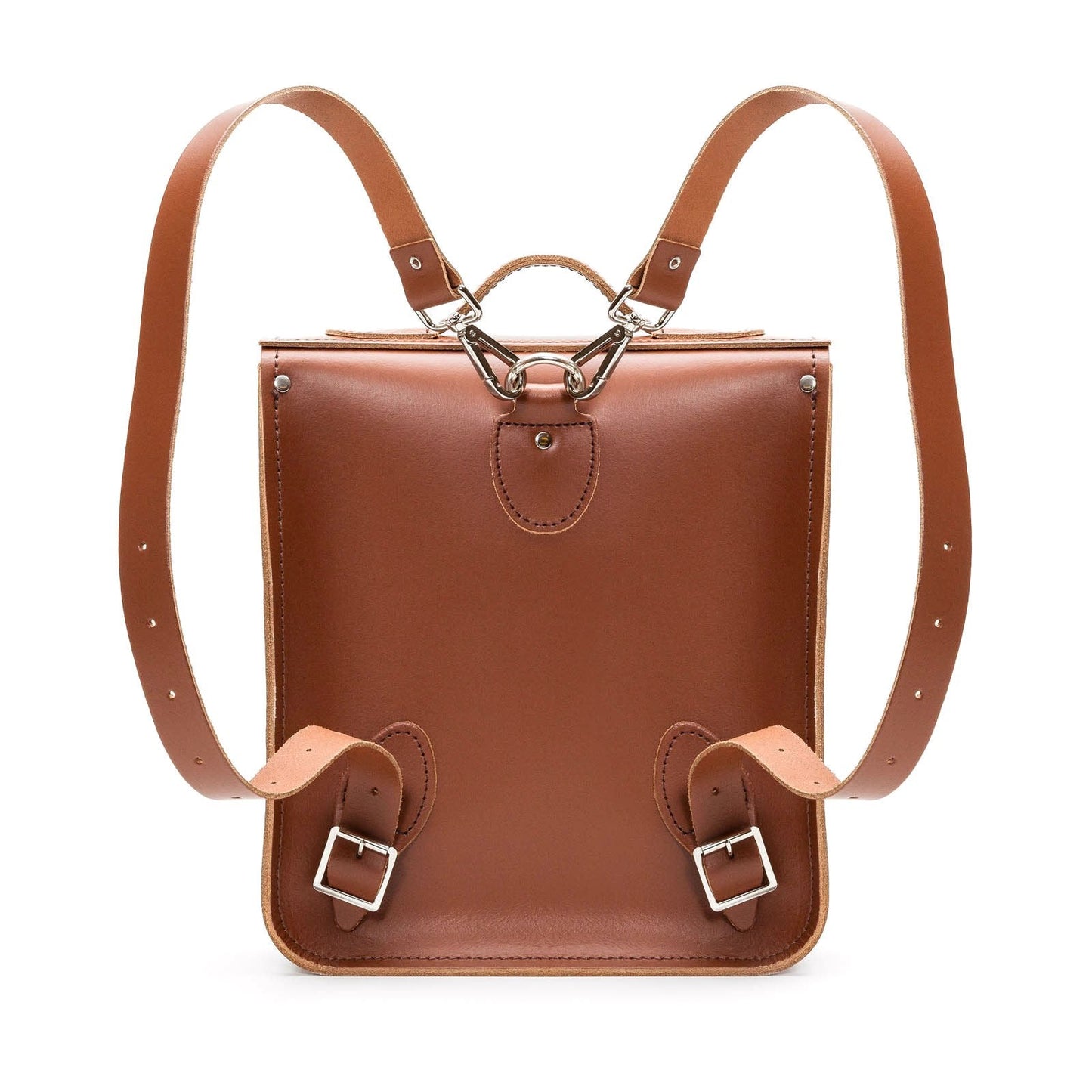 Handmade Leather City Backpack - Chestnut-2