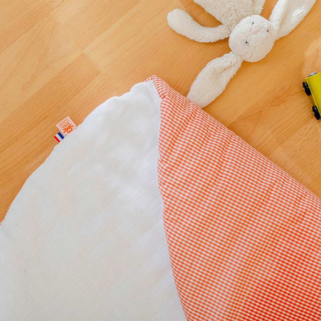 Organic Cotton Activity Mat Havane - White