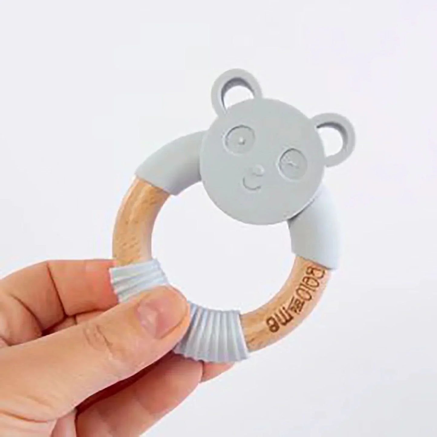 Belo&Me Penny Panda Animal Wood Teether 3+ months - Blue