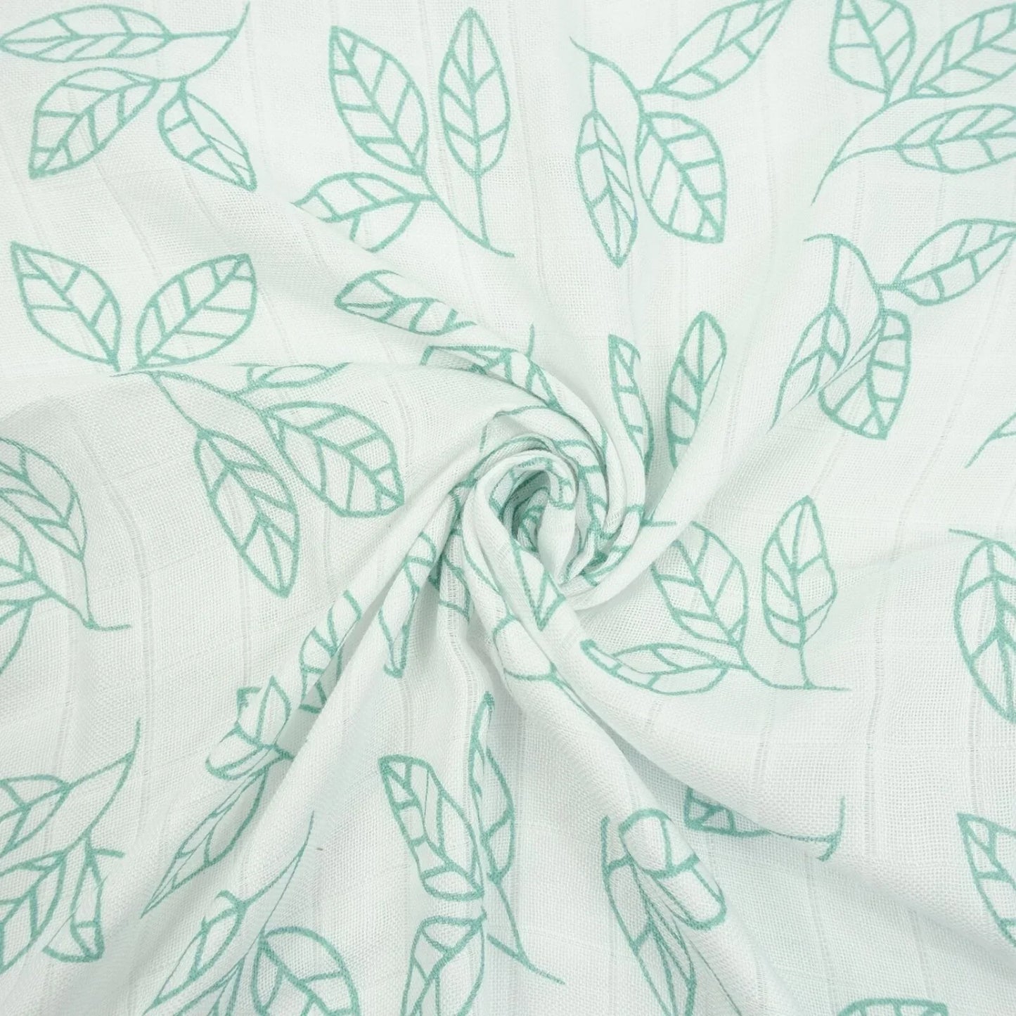 MuslinZ Bamboo/Organic Cotton Muslin Set - Aqua Leaf