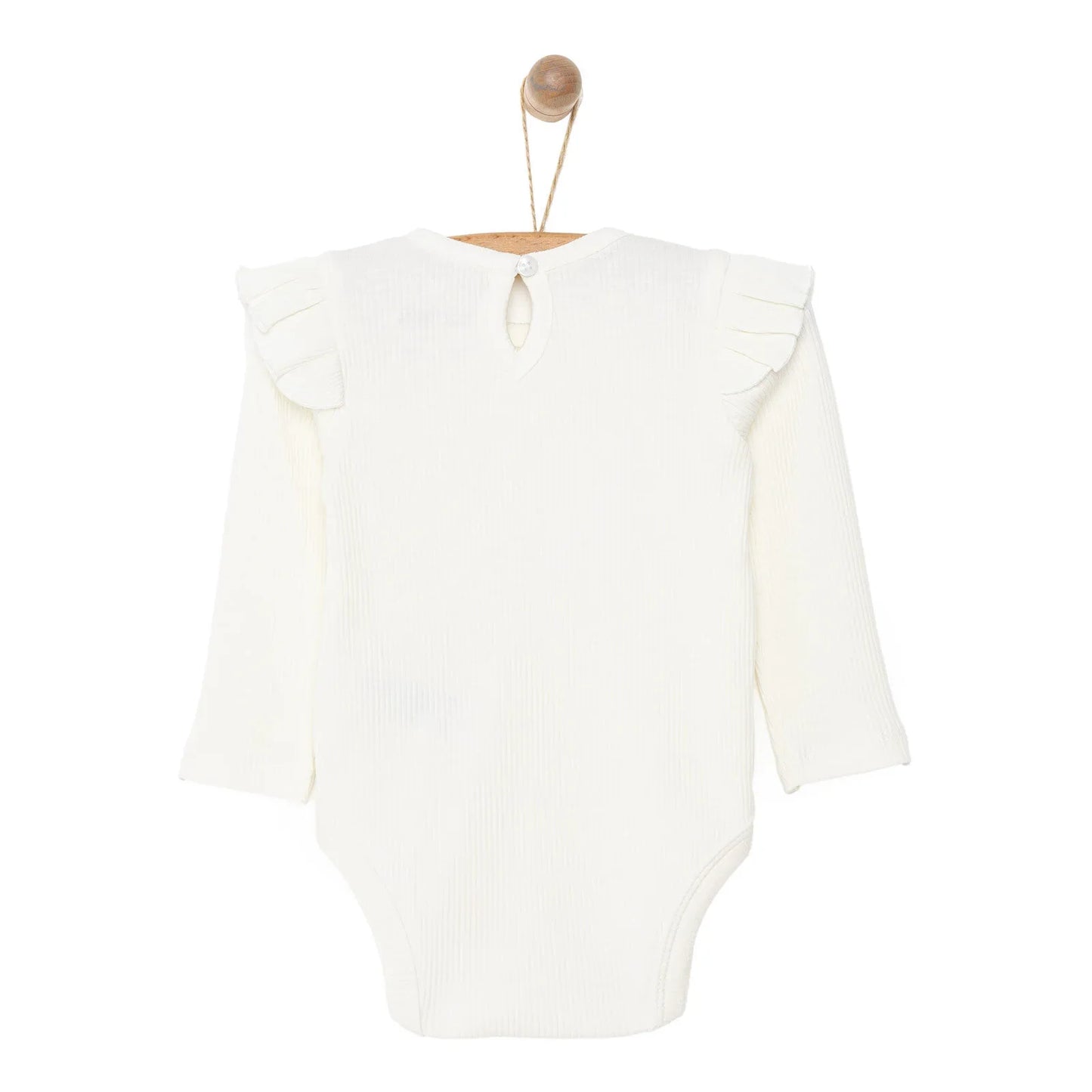 HelloBaby Girl Long Sleeve Bodysuit - Ecru