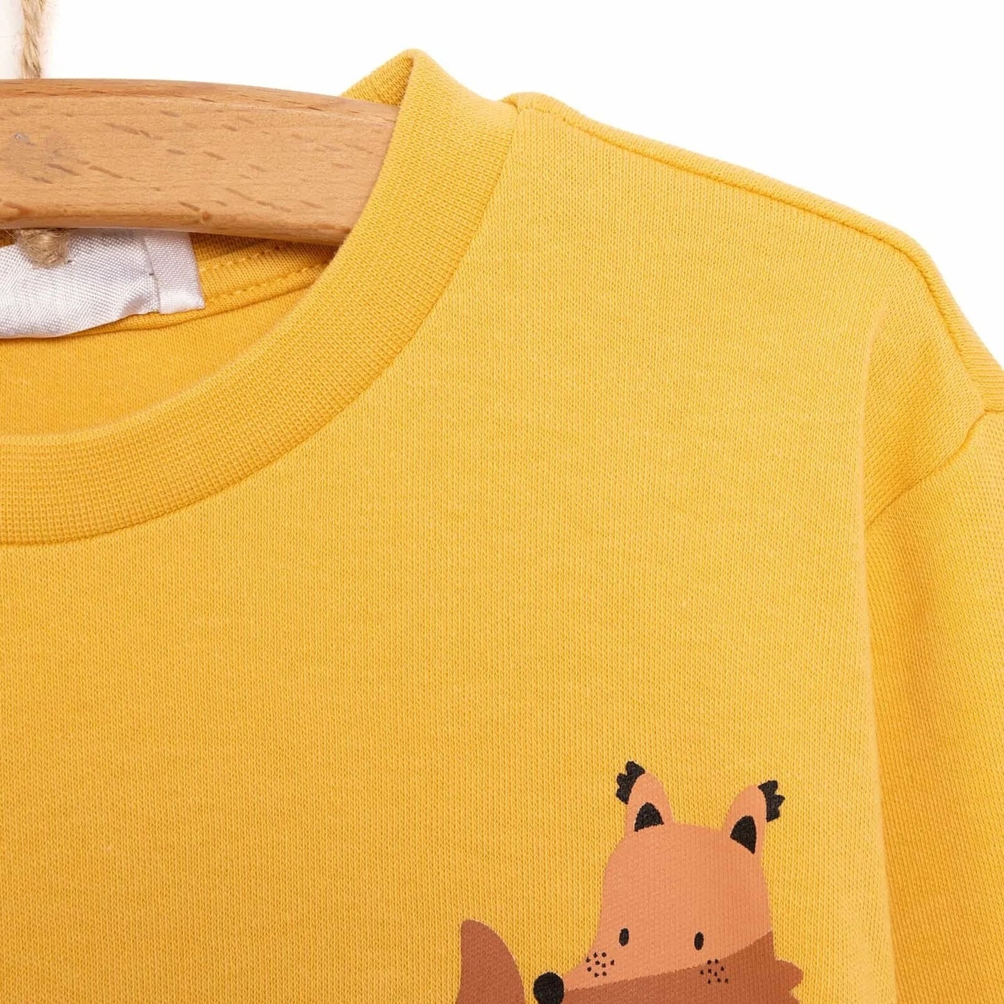 HelloBaby Basic Boy Fox Printed Jogging - Mustard