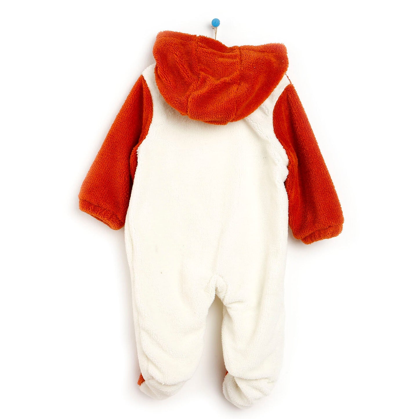 Midimod Newborn Fox Welsoft Footed Jumpsuit - Orange