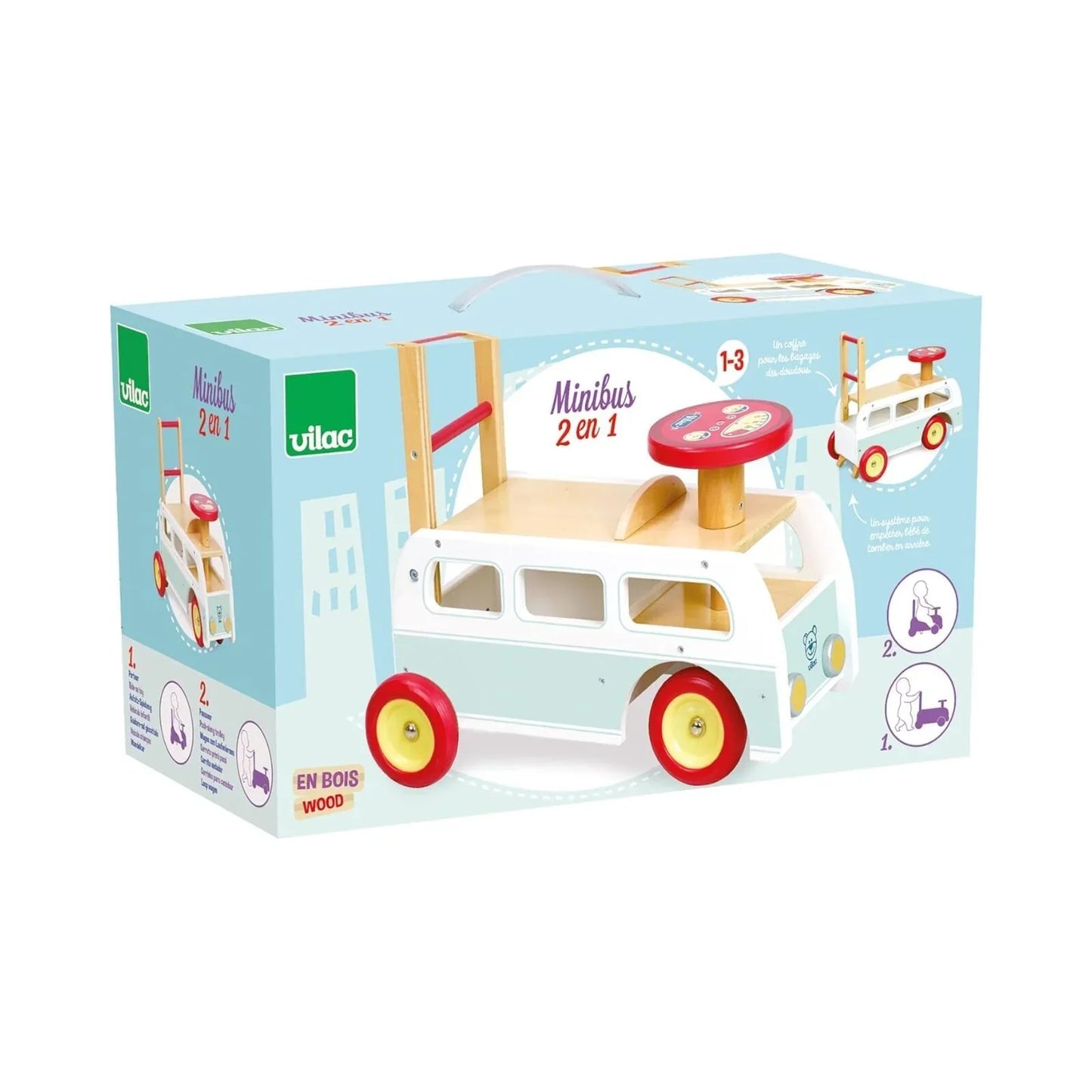 Vilac 2-in-1 Retro Wooden Camper Van