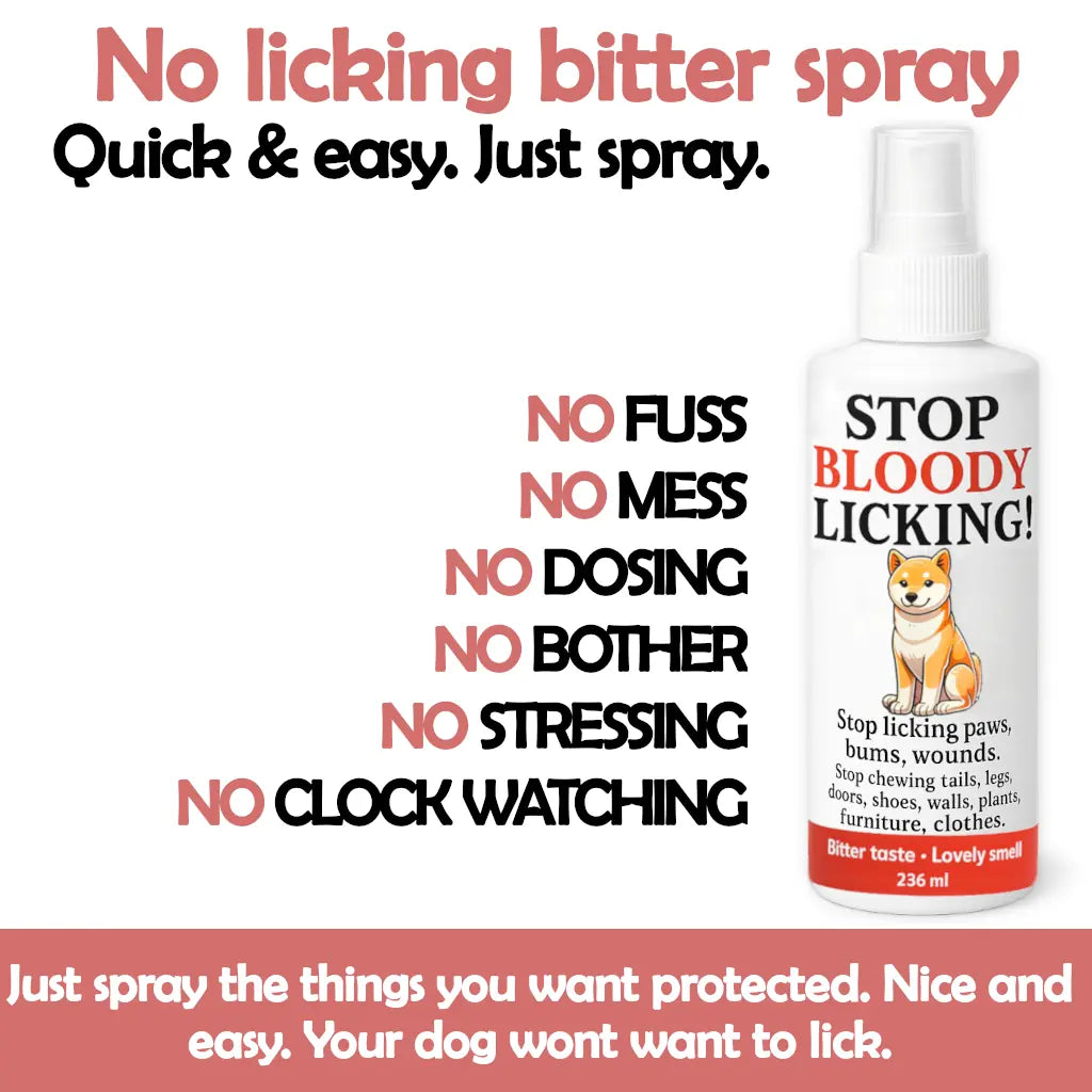 Teething, chewing & licking spray. Stop chewing furniture, shoes, bandages (natural herbal)