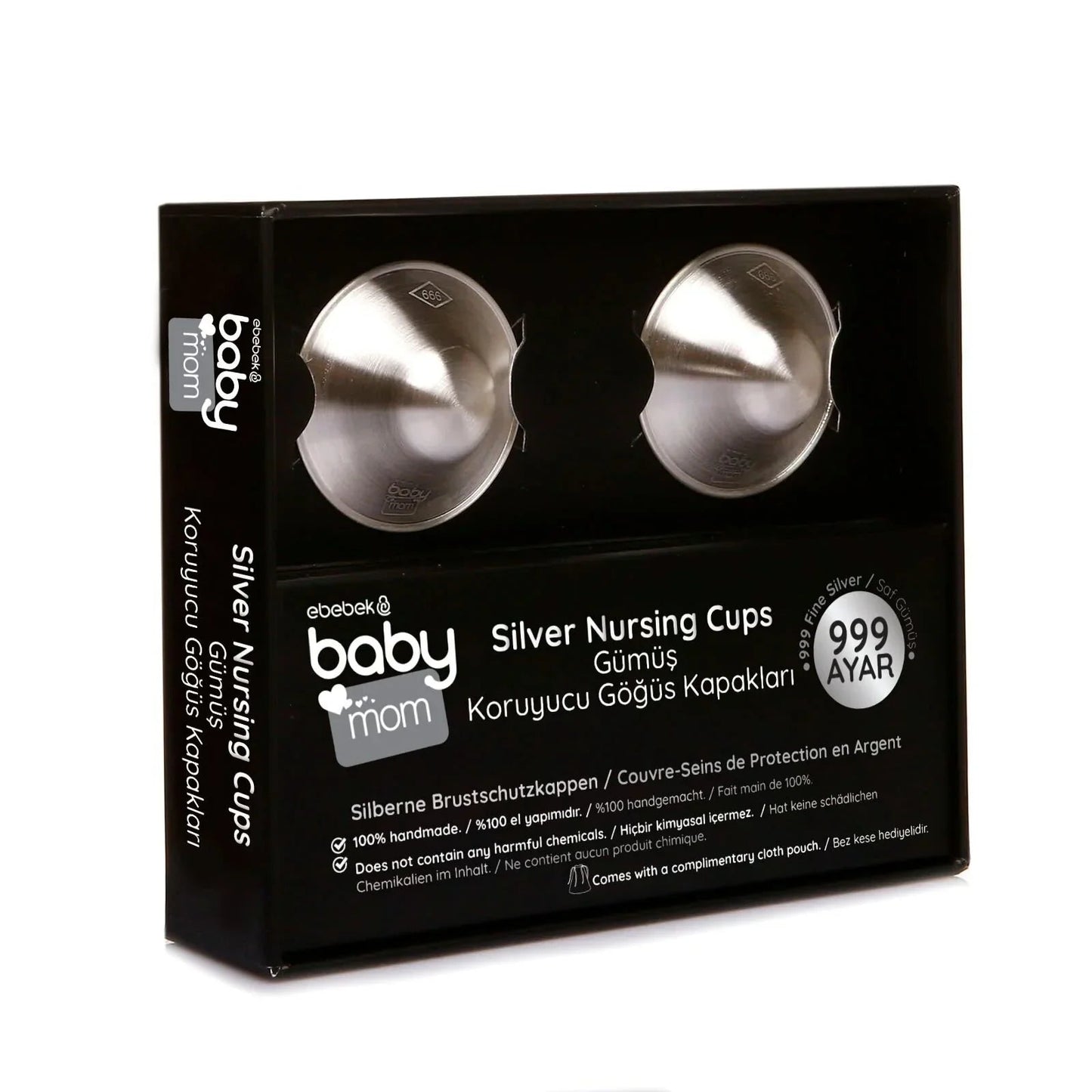ebebek baby mom 2 - Pack 999 Sterling Silver Nipple Shield Cover/Nipple Cups - mezetto