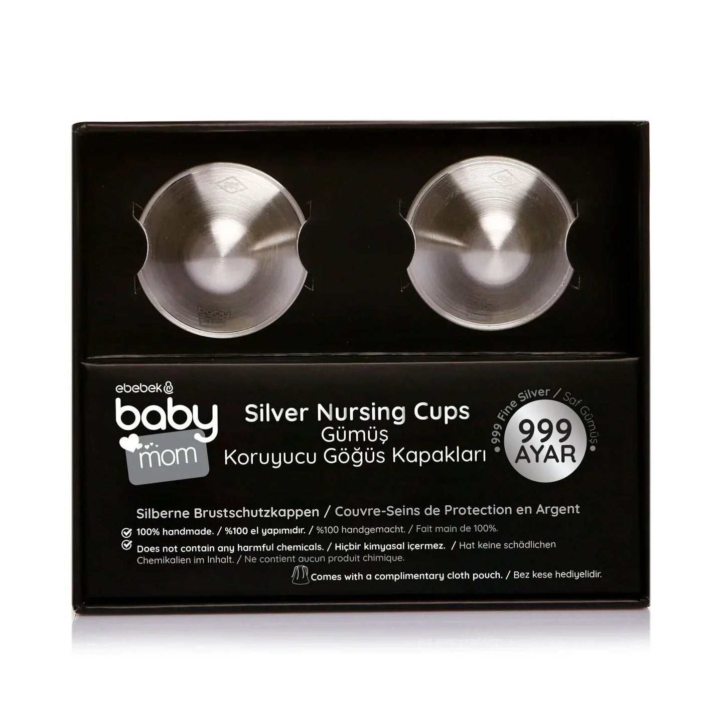 ebebek baby mom 2 - Pack 999 Sterling Silver Nipple Shield Cover/Nipple Cups - mezetto