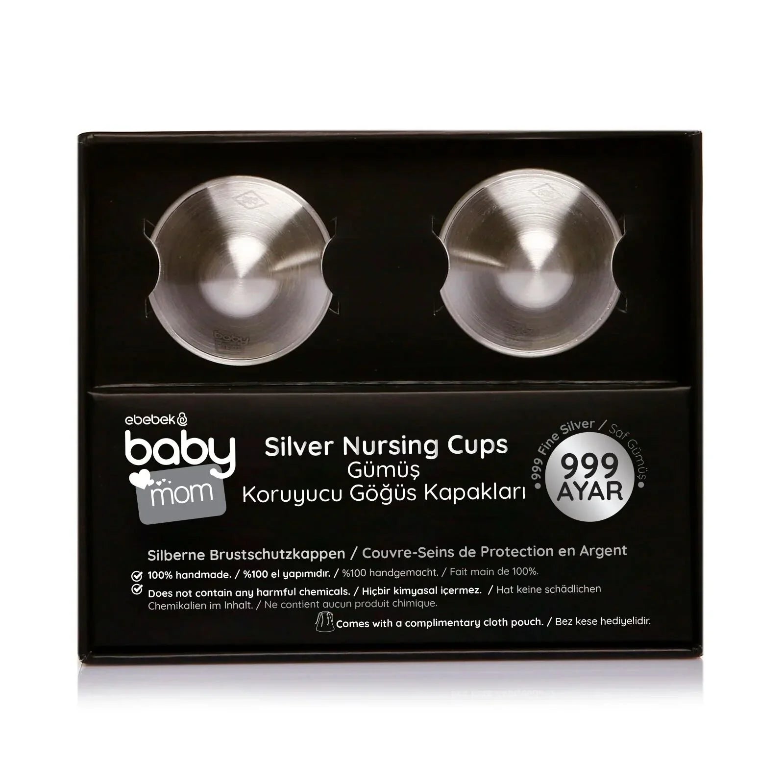 ebebek baby mom 2 - Pack 999 Sterling Silver Nipple Shield Cover/Nipple Cups - mezetto
