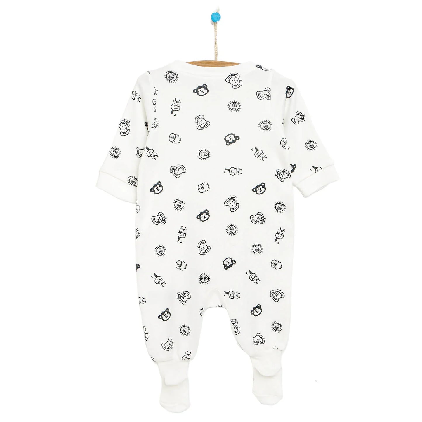HelloBaby Newborn Baby Boy Footed Jumpsuit - White