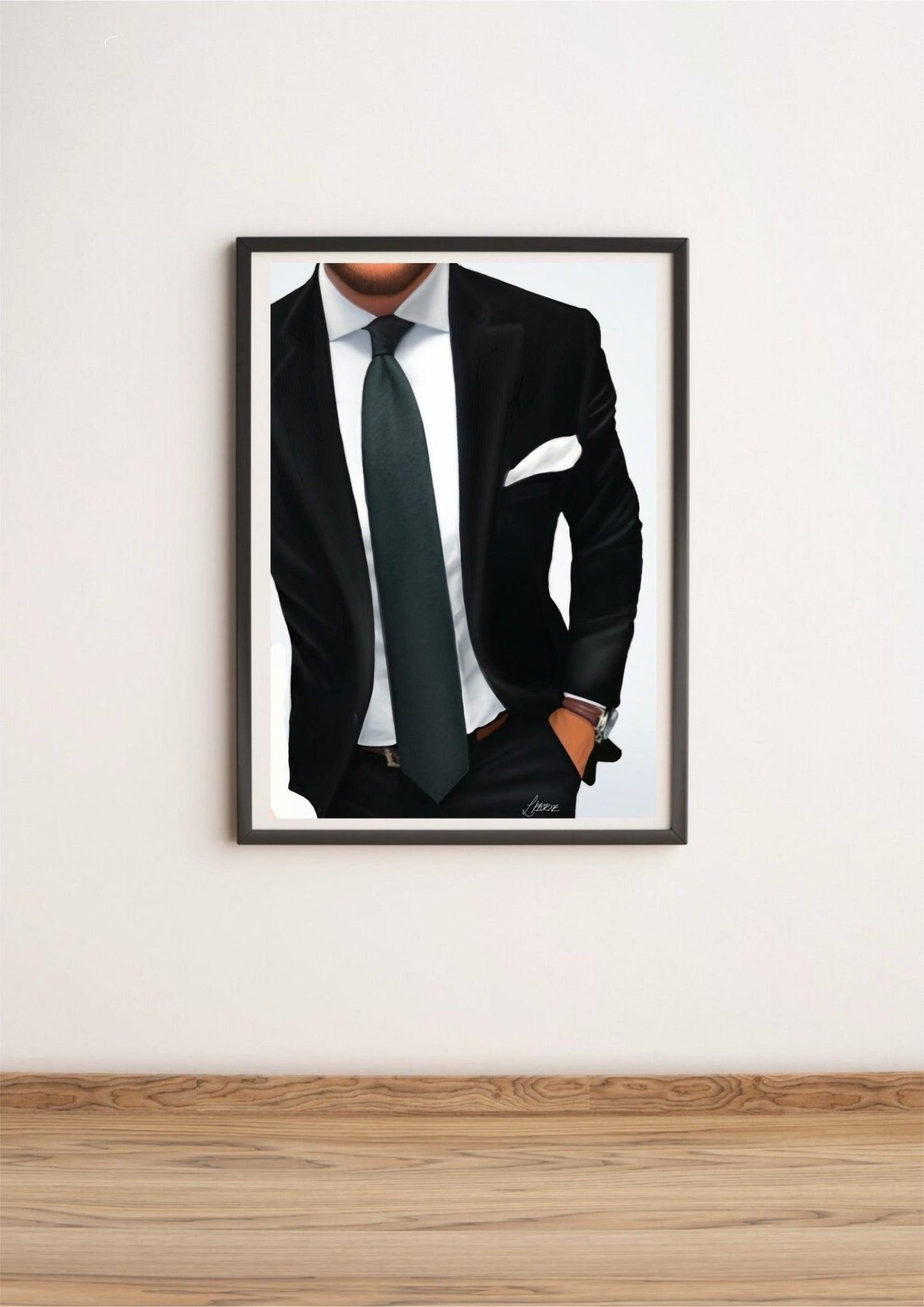 Elegant Suit Art Print | Modern Minimalist Fashion Wall Art - mezetto KEOLIX KEOLIX