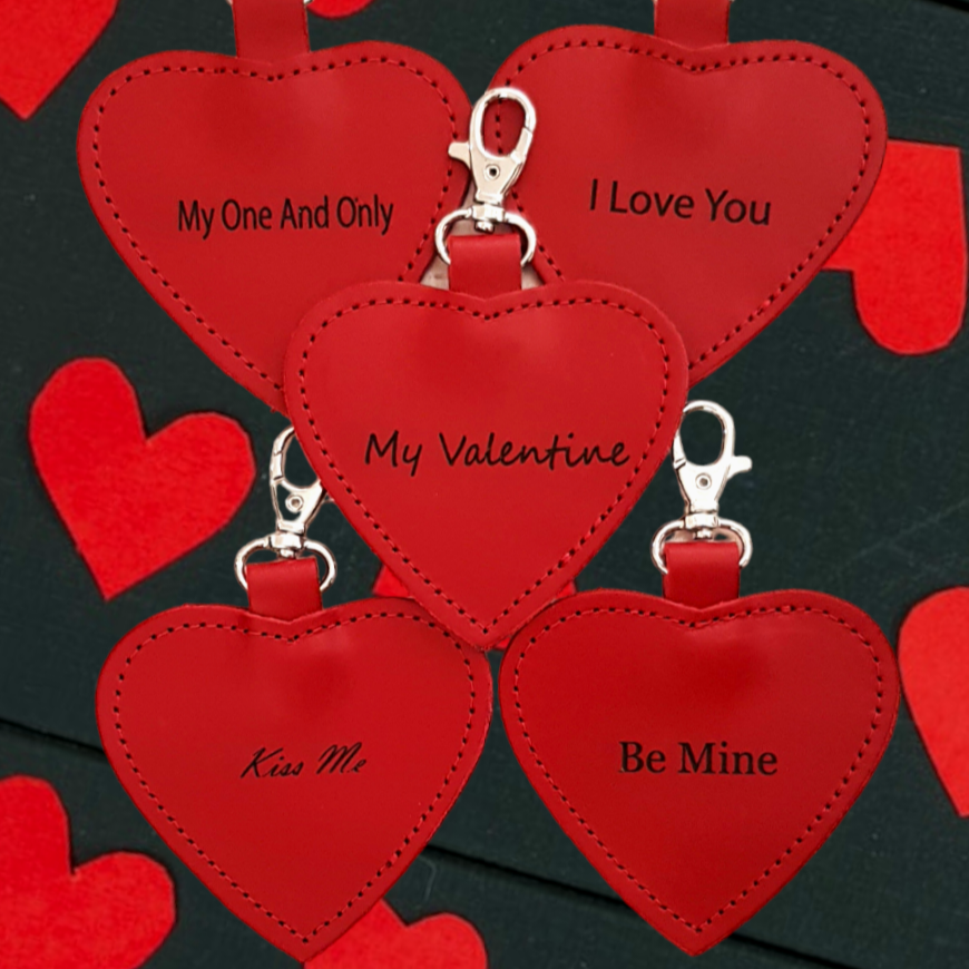 Red Leather Heart Charm with Gift Box-4
