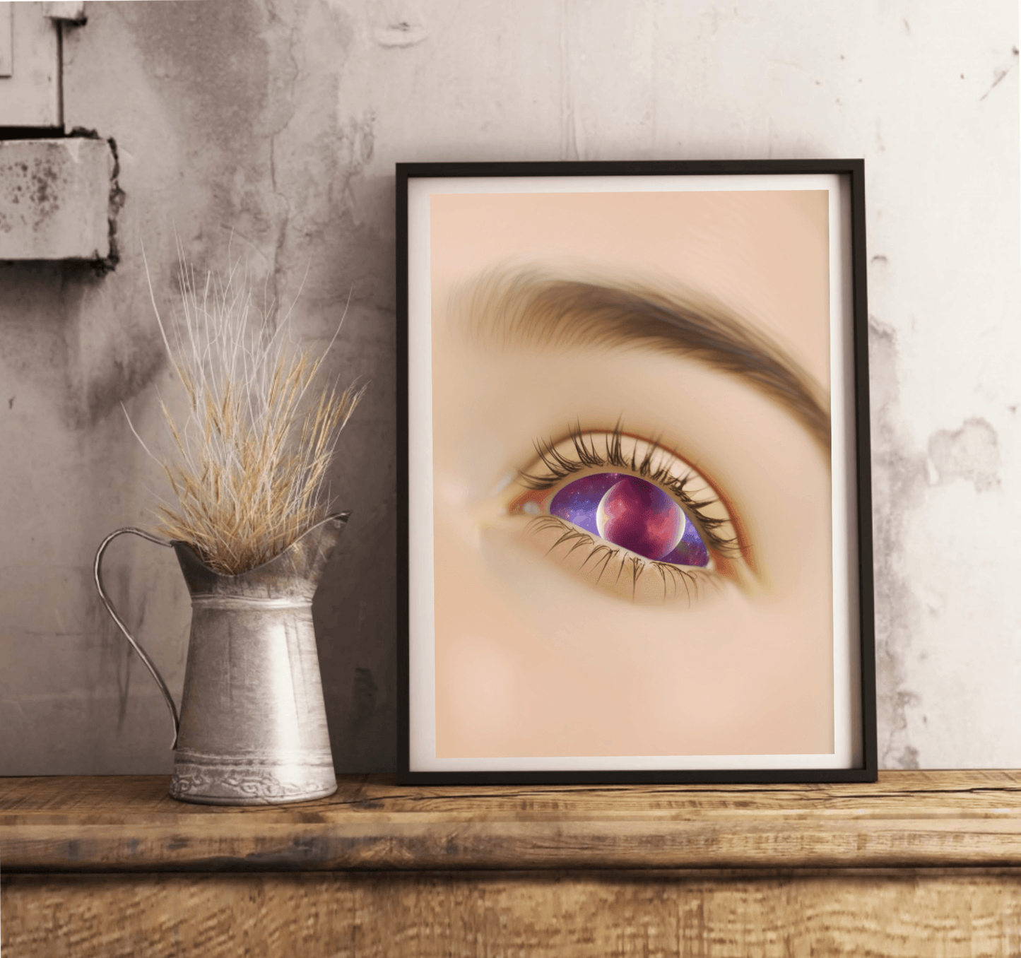 Eye in the Cosmos – Galaxy Eye Art Print - mezetto KEOLIX KEOLIX