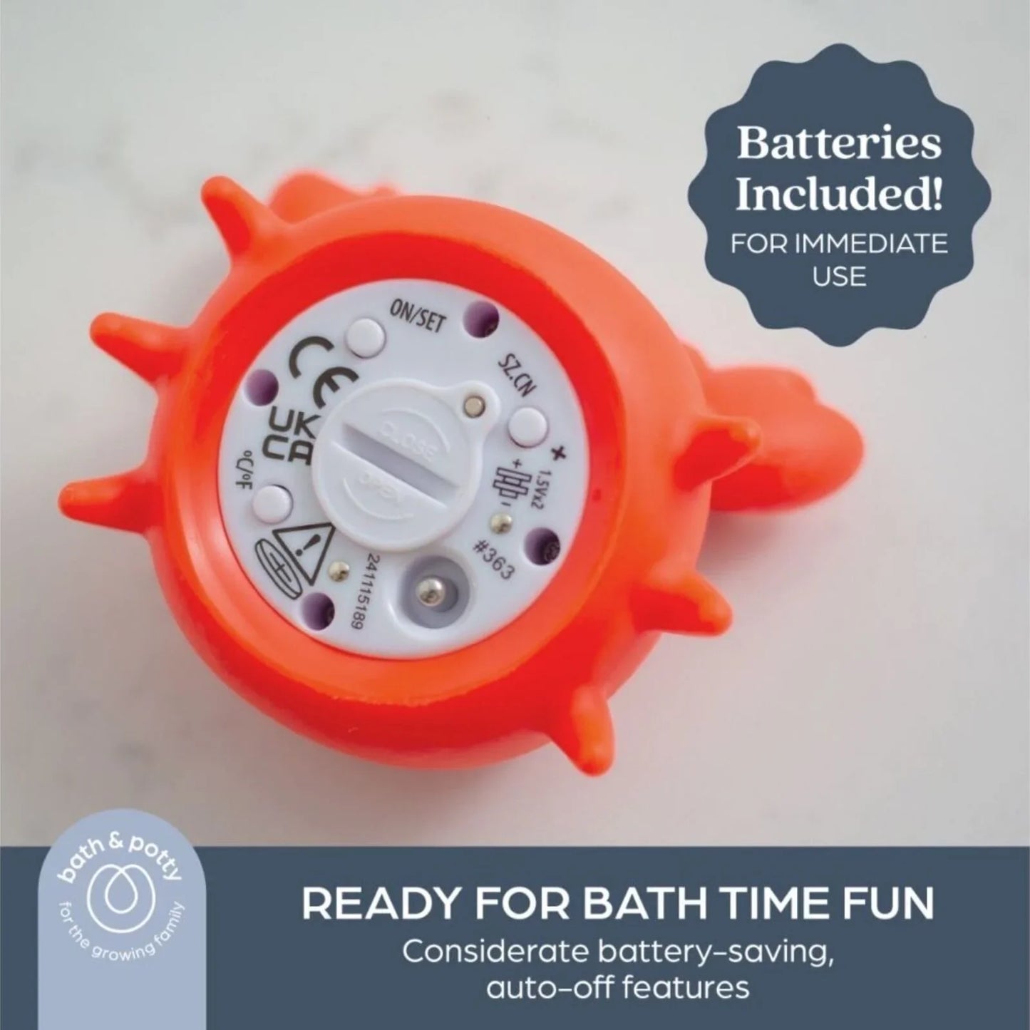 Dreambaby 2-in-1 Room & Bath Crab Thermometer