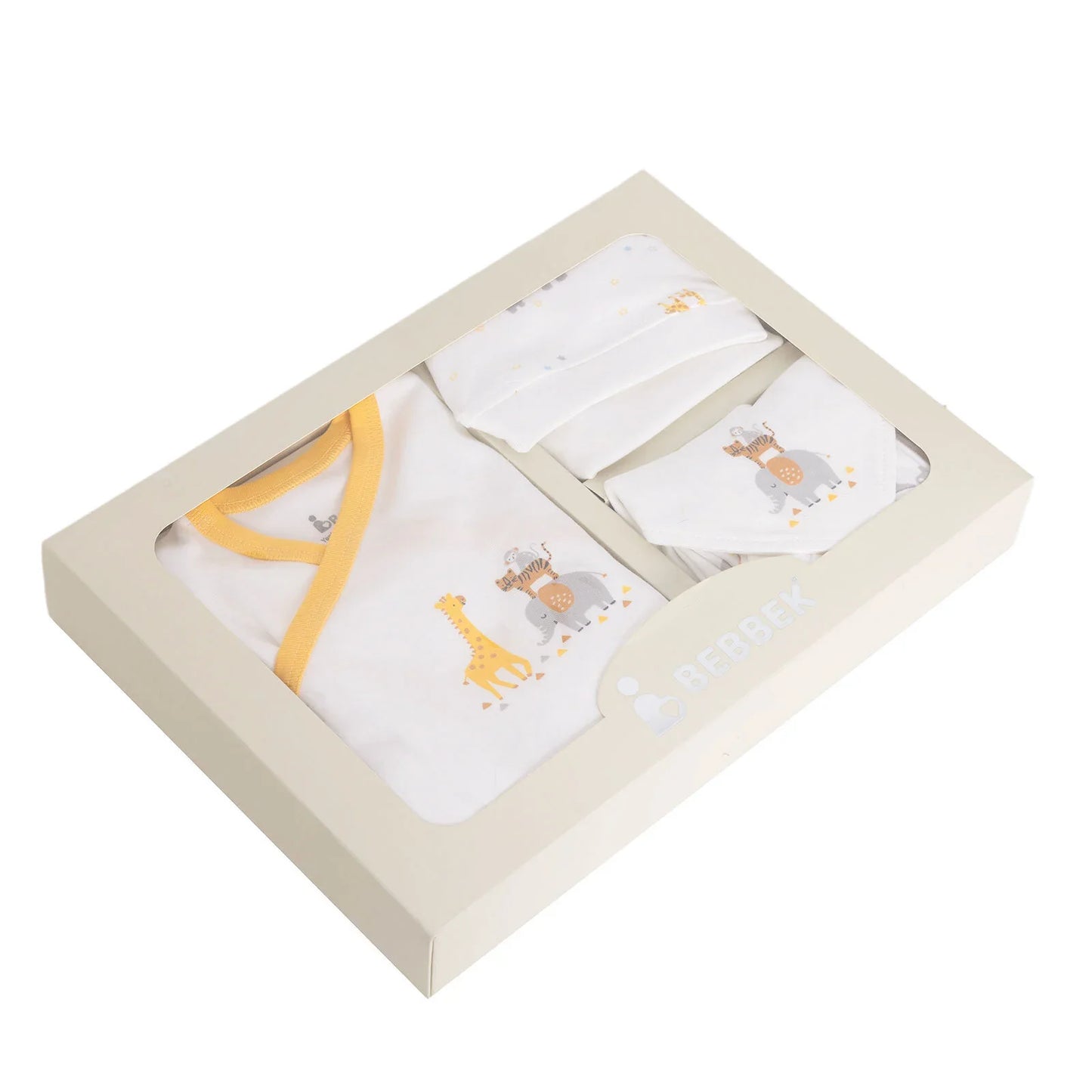 Bebbek Boy 5 Piece Newborn Gift Set - Ecru