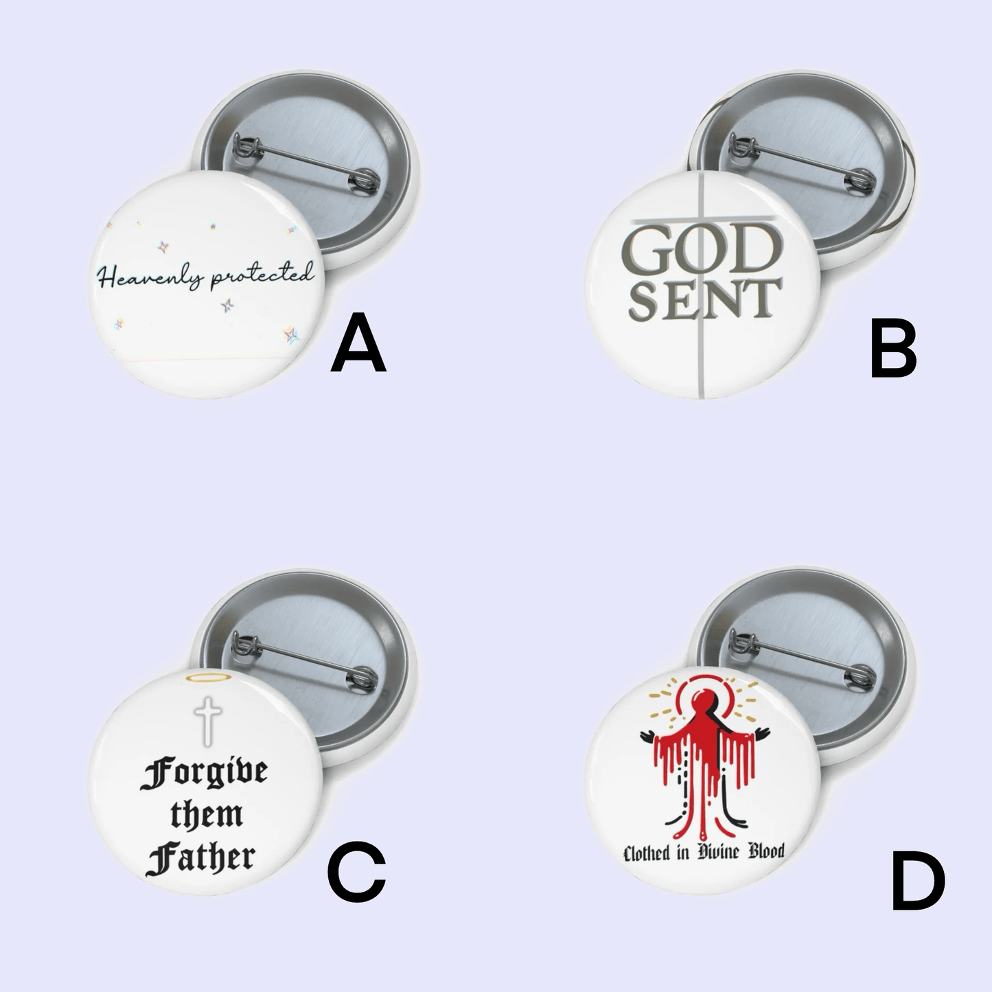 Faith - Inspired Pin Badge Set – Christian - mezetto KEOLIX KEOLIX