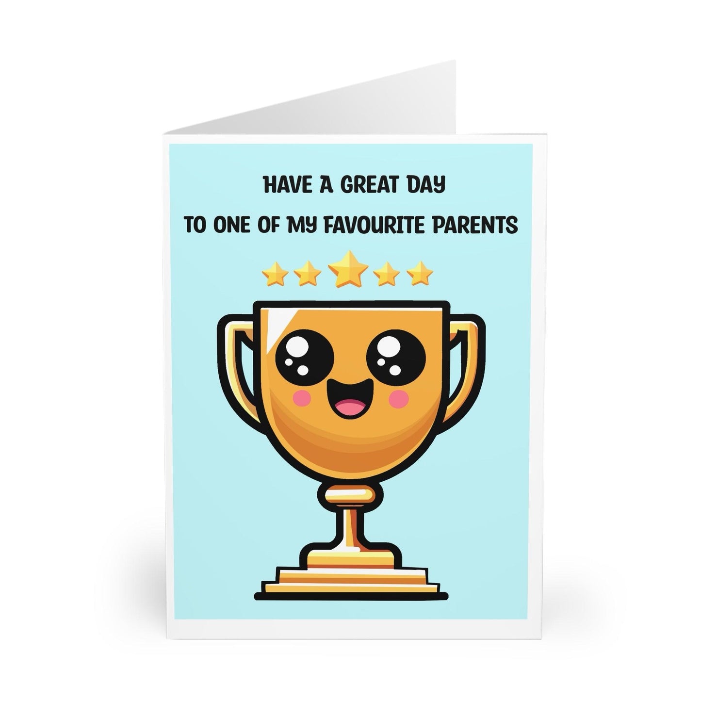 Favourite Parent Greeting Card – Funny Trophy Design - mezetto KEOLIX KEOLIX