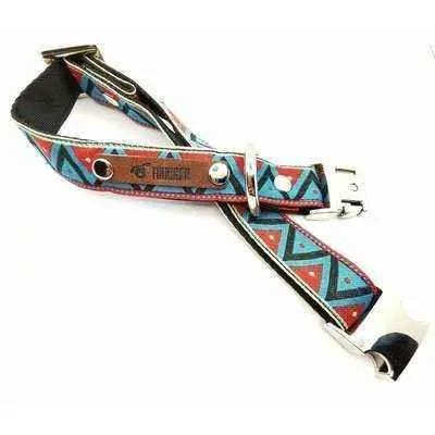 Finnigan Designer Dog Collar: Personalised ZigZag Charm-5