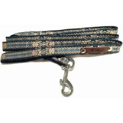 Finnigan's Luxury Pup Lead with Customised Metallic Buckle-0