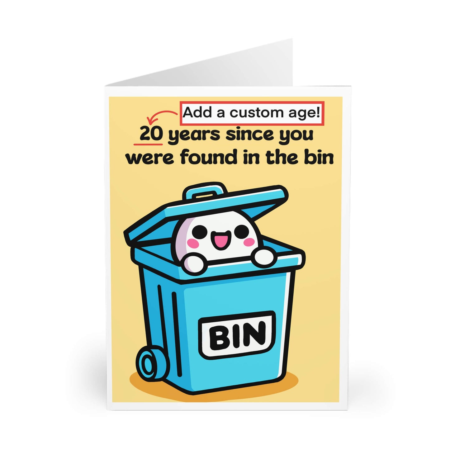 Found in the Bin – Funny Custom Birthday Card - mezetto KEOLIX KEOLIX