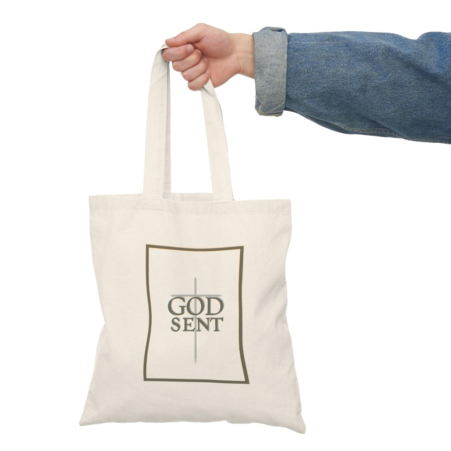 God Sent – Faith - Based Eco Cotton Tote Bag - mezetto KEOLIX KEOLIX