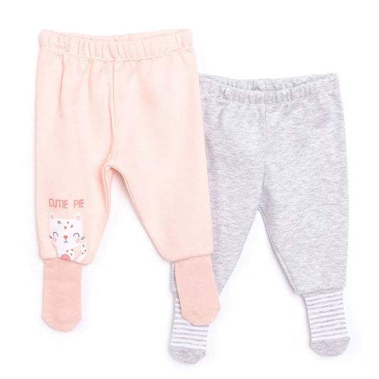HelloBaby 2 - Pack Joggers with socks - Pink - mezetto