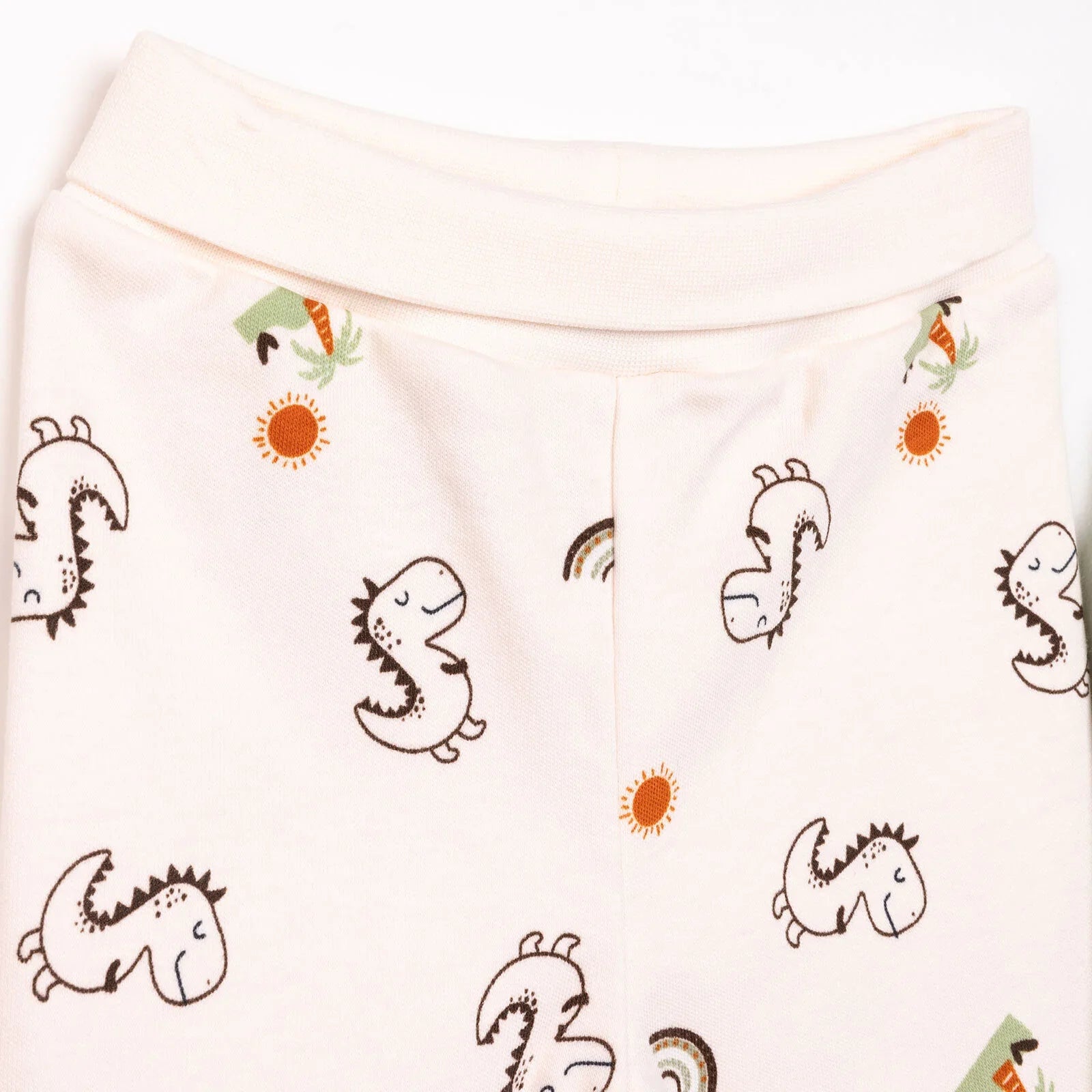 HelloBaby Baby Boy 2 Pcs Footed Bottom - Beige - mezetto