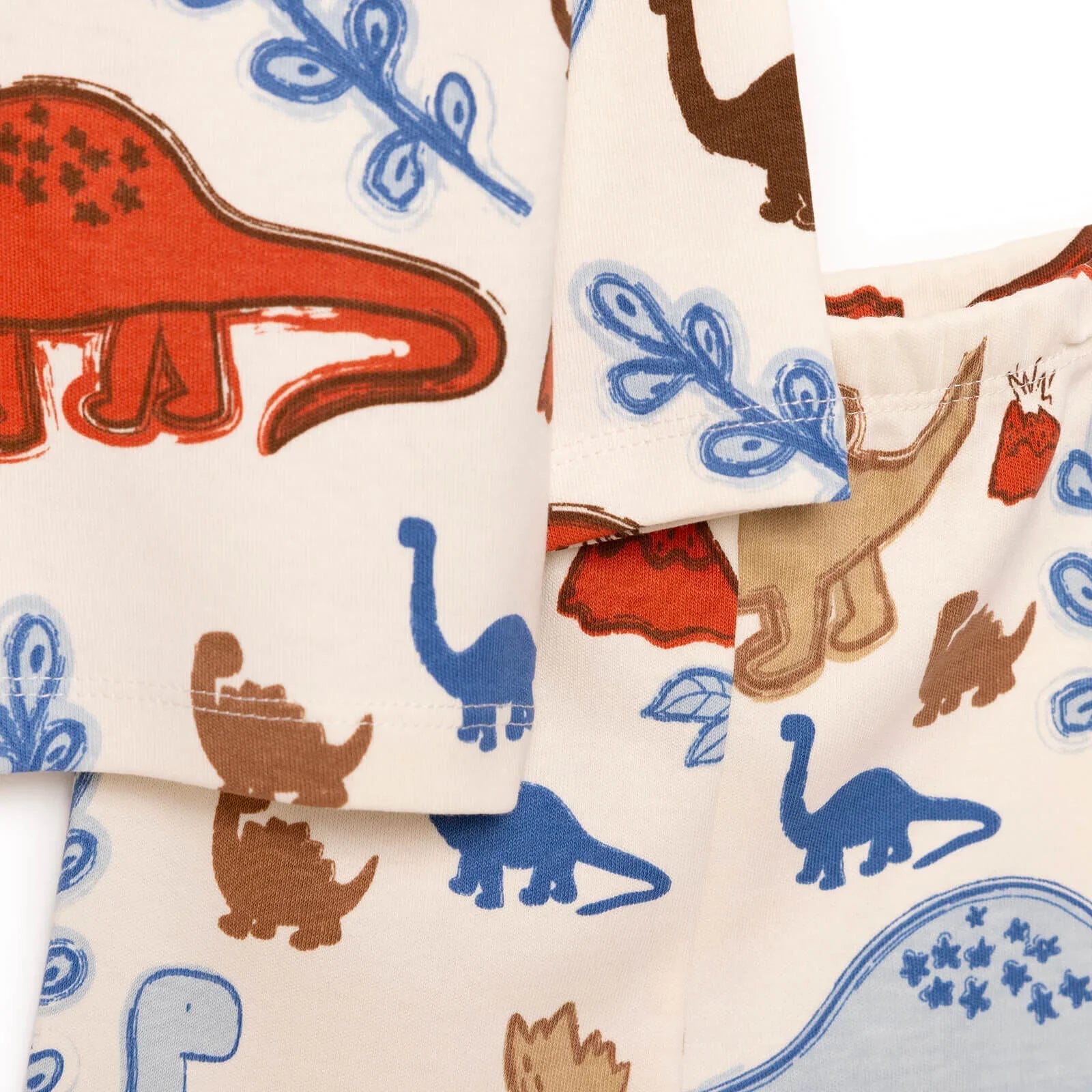 HelloBaby Baby Boy Dinasour Printed Pyjamas Set - Ecru - mezetto