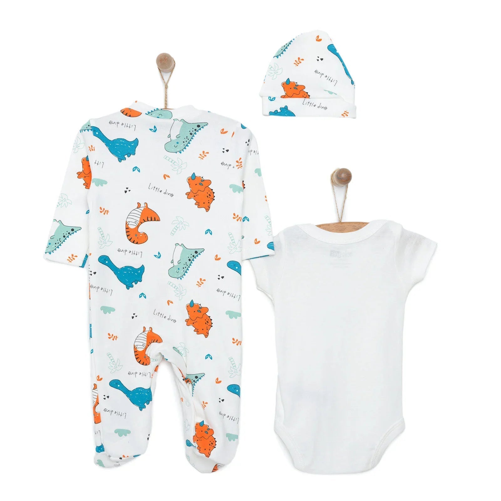 HelloBaby Baby Boy Jumpsuit - Body - Hat - Ecru - mezetto