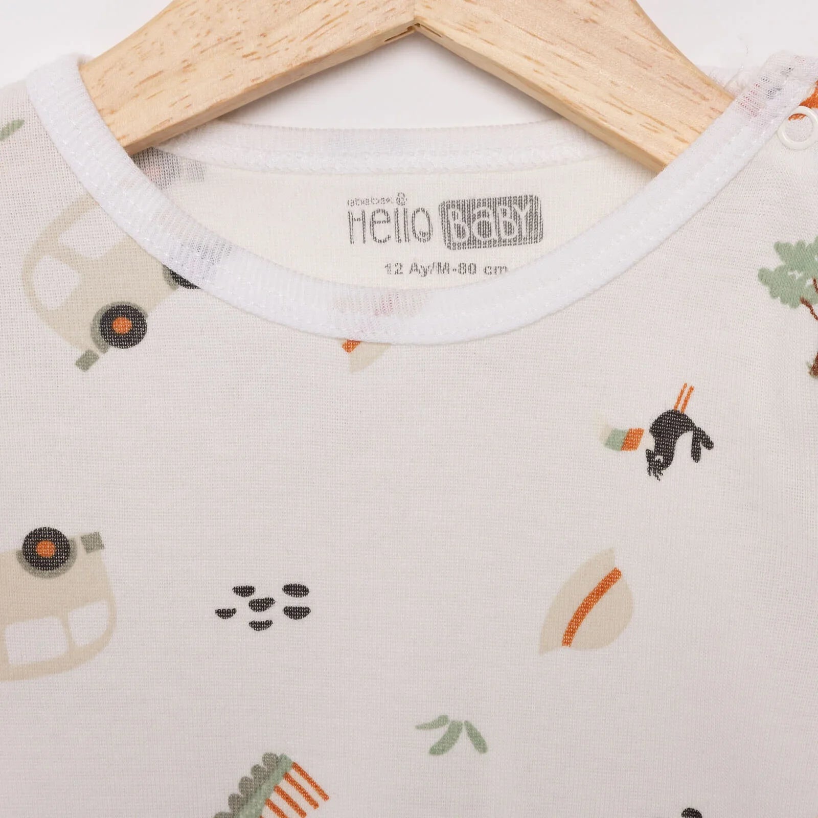 HelloBaby Baby Boy Long Sleeve Body 2 pcs - Beige - mezetto