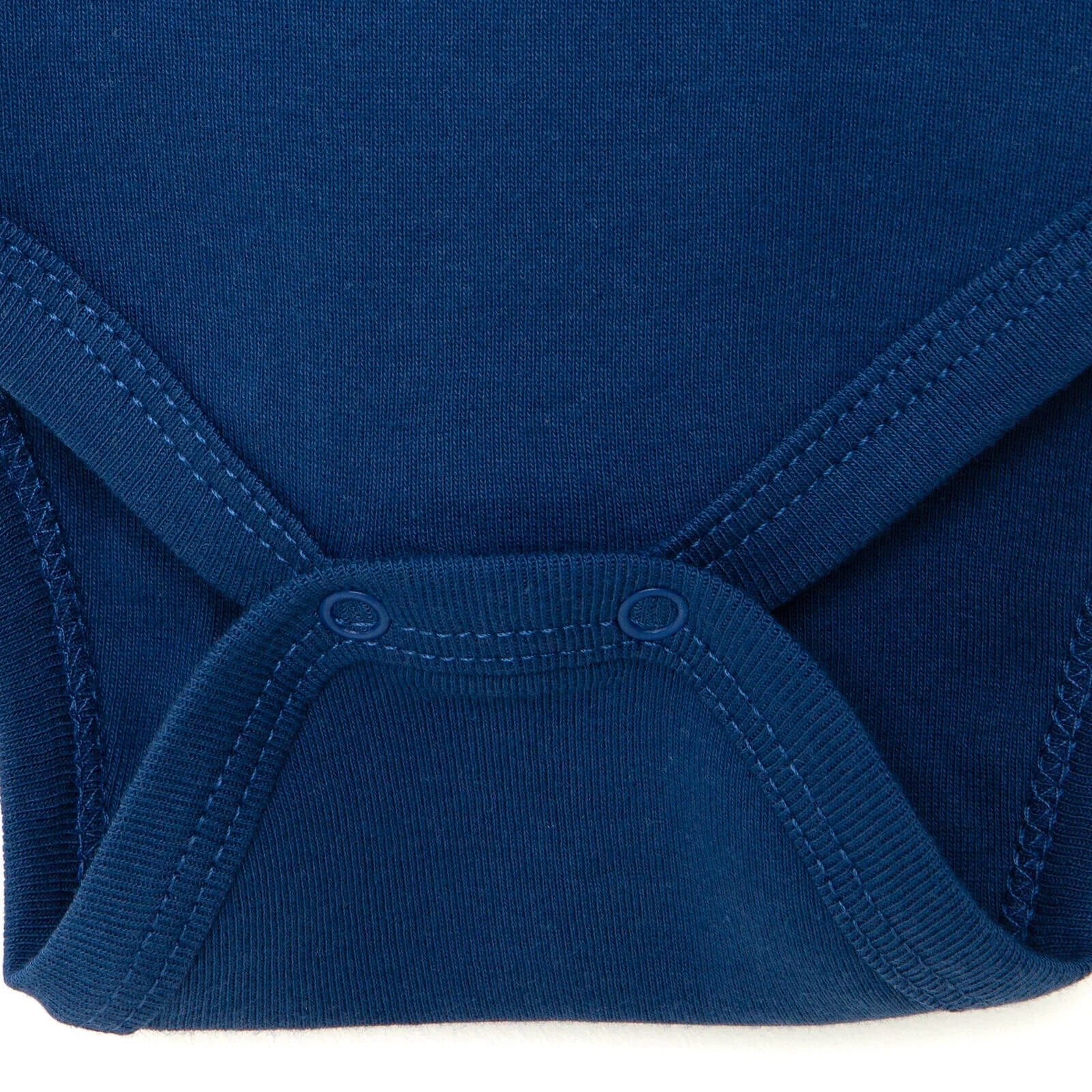 HelloBaby Baby Boy Long Sleeve Bodysuit - Navy Blue - mezetto