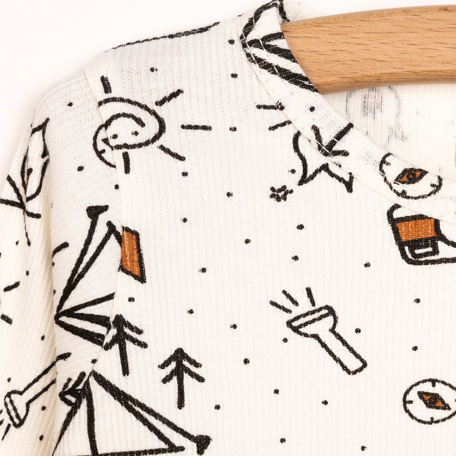 HelloBaby Baby Boy Long Sleeve Pyjamas - Ecru - mezetto