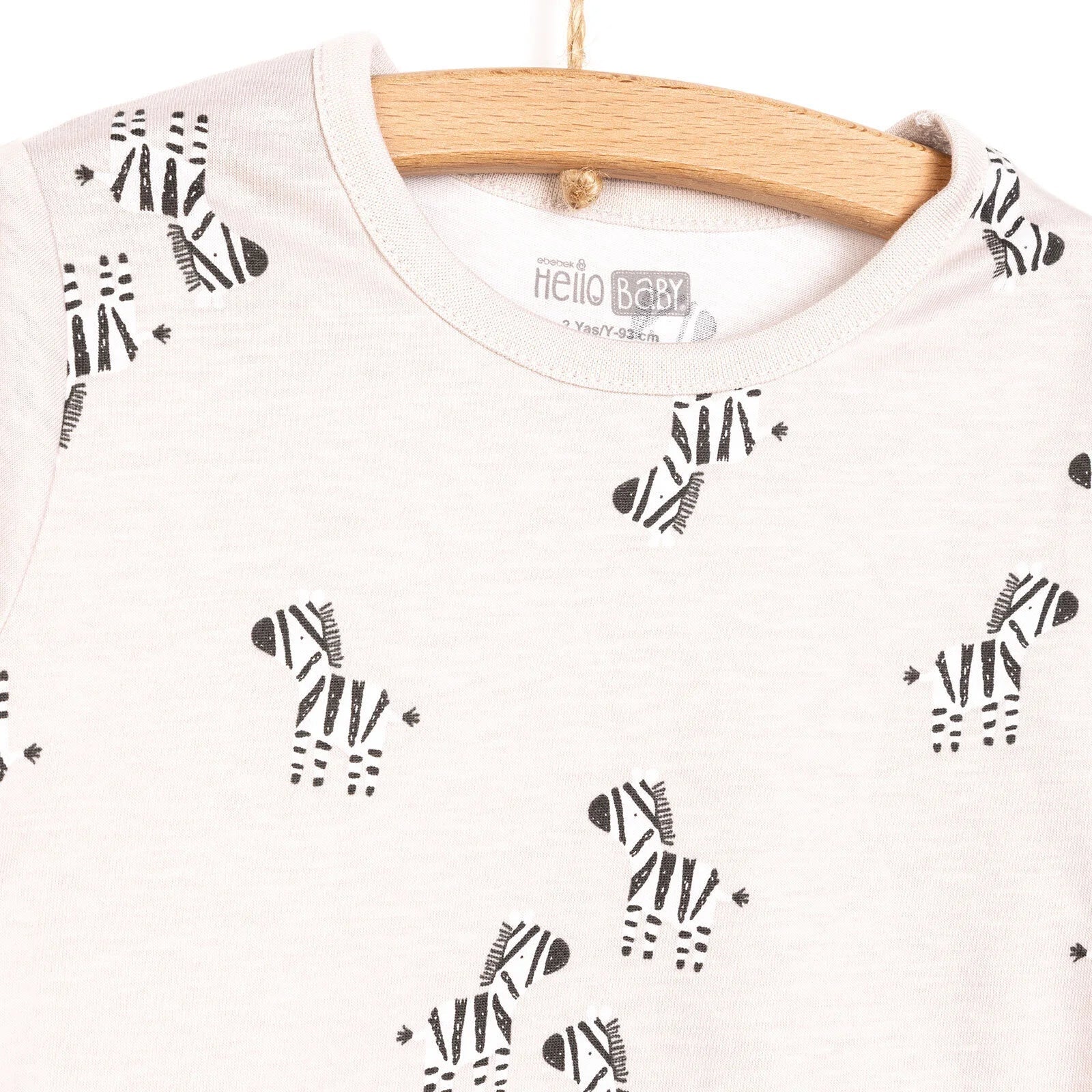 HelloBaby Baby Boy Long Sleeve Pyjamas Set - Beige - mezetto