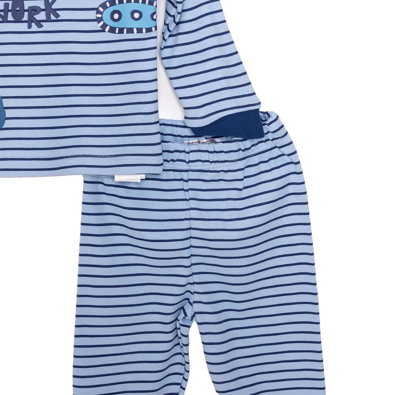 HelloBaby Baby Boy Long Sleeve Pyjamas Set - Dark Blue - mezetto