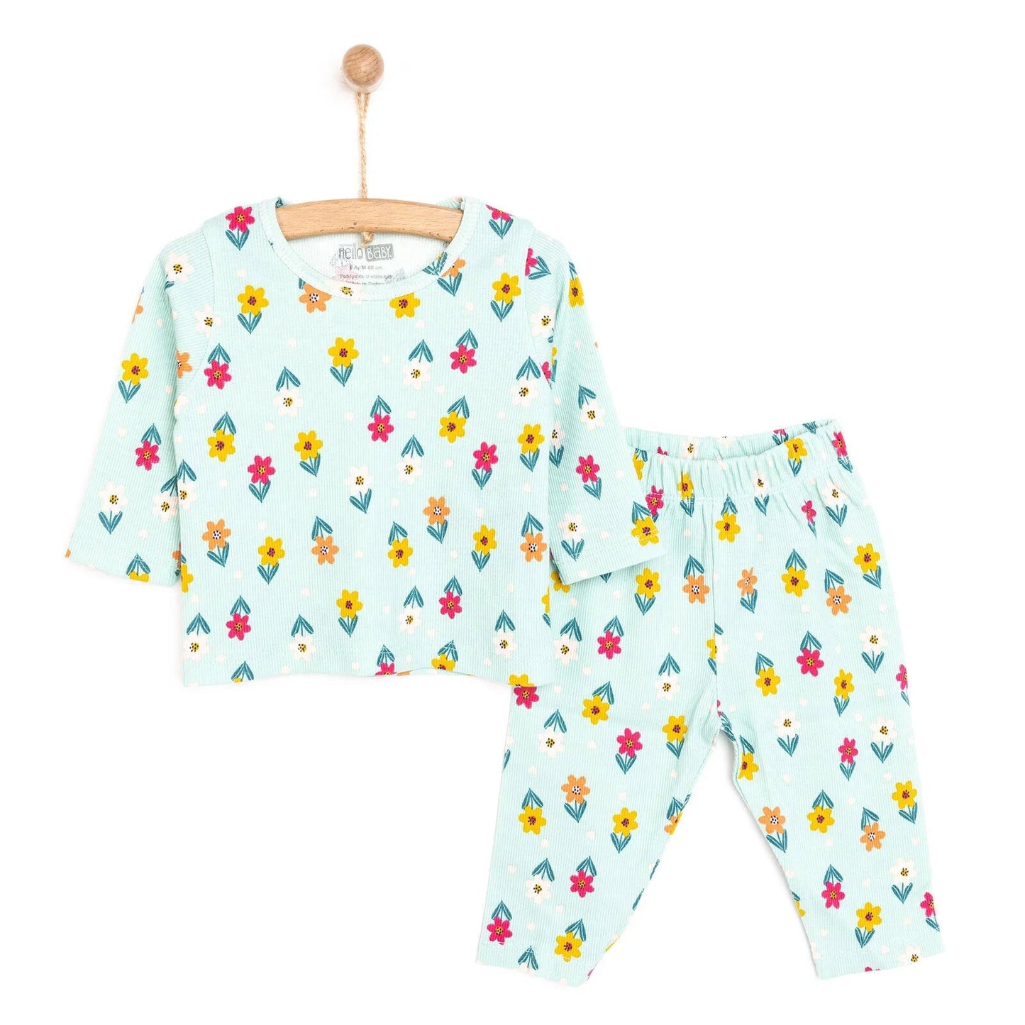 HelloBaby Baby Girl Long Sleeve Pyjamas Set - Multicolour - mezetto