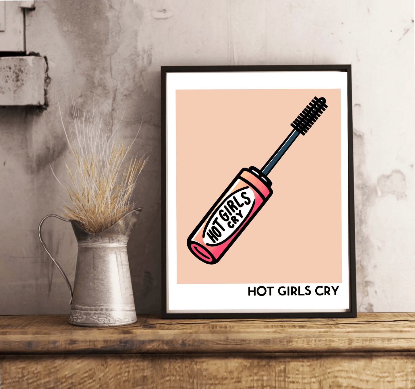 Hot Girls Cry – Emotional Bold Crying Mascara Art Print - mezetto KEOLIX KEOLIX