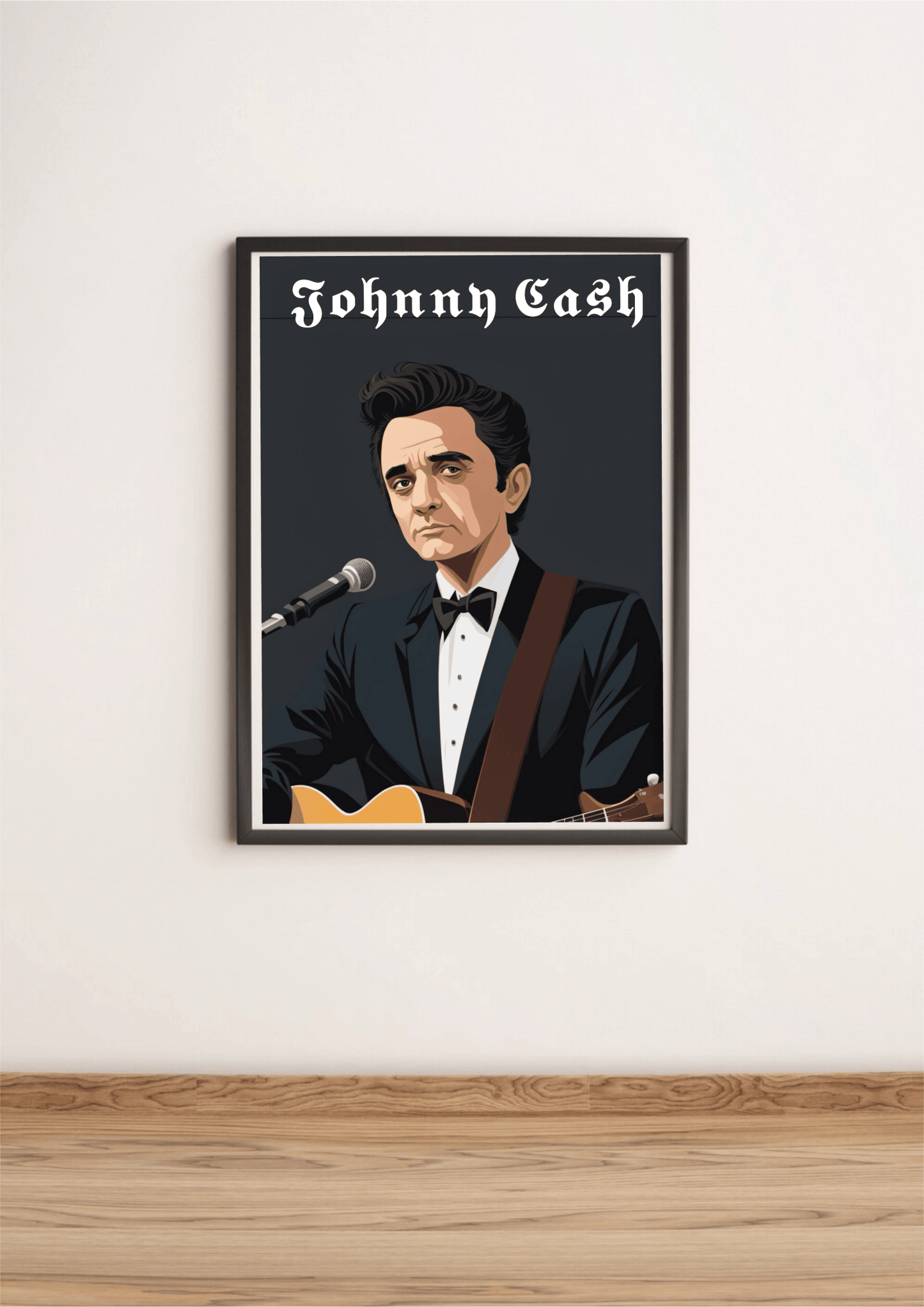 Johnny Cash Poster | Man in Black Cartoon Print - mezetto KEOLIX KEOLIX