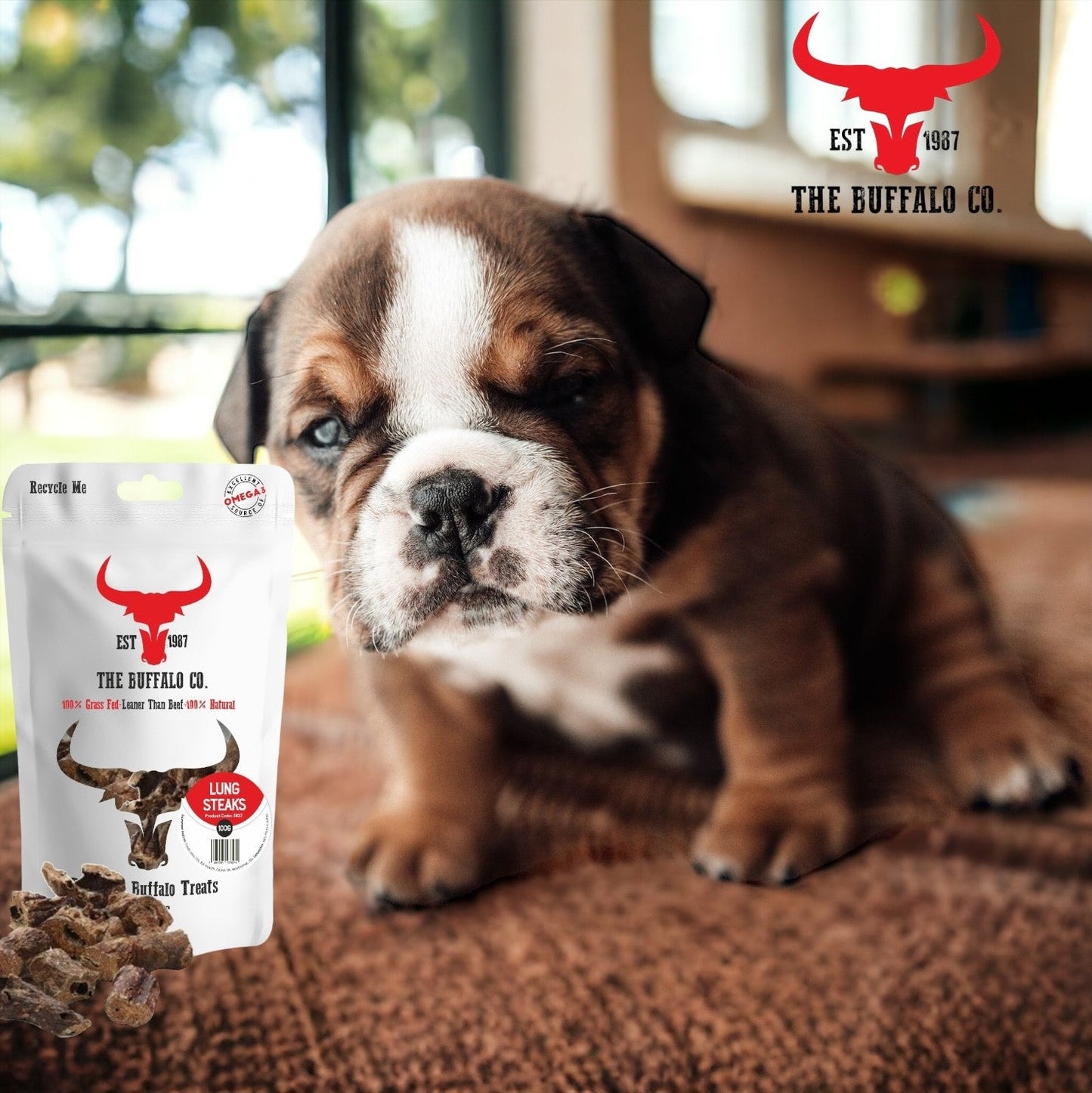 Buffalo Lung Steaks-Dog Treats-100g-3