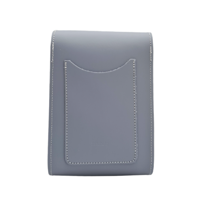 Handmade Leather Festival Phone Bag - Lilac Grey-2