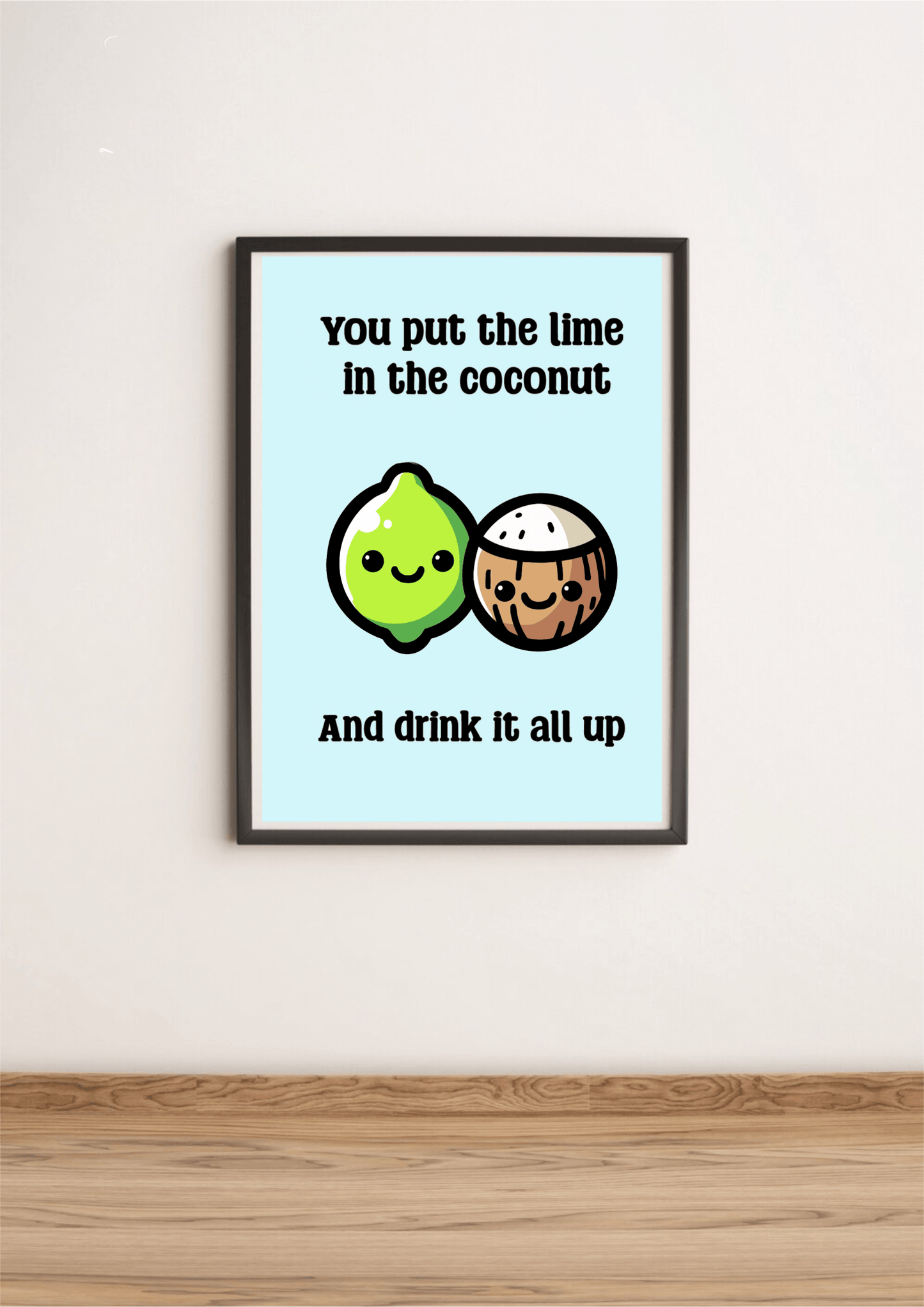 Lime & Coconut – Whimsy in Harmony Tropical Art Print - mezetto KEOLIX KEOLIX