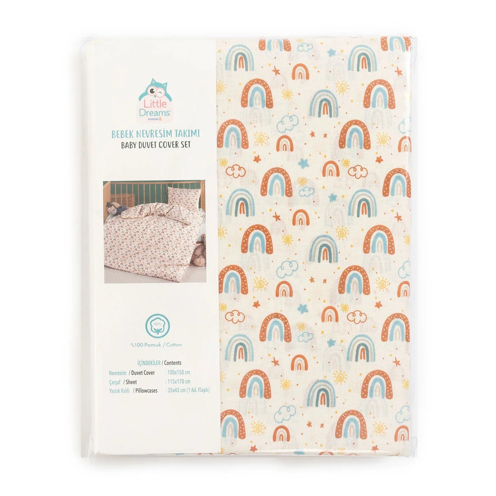 Little Dreams Girl Baby Duvet Cover - Printed - mezetto