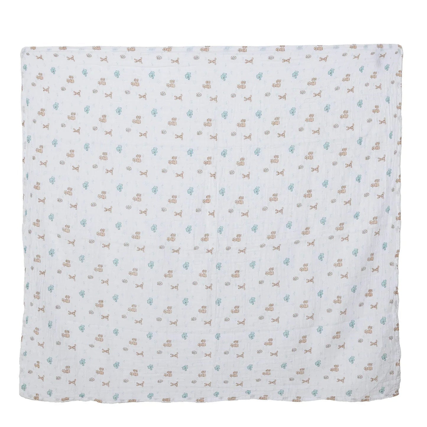 Little Dreams Girl Muslin Blanket - White - mezetto