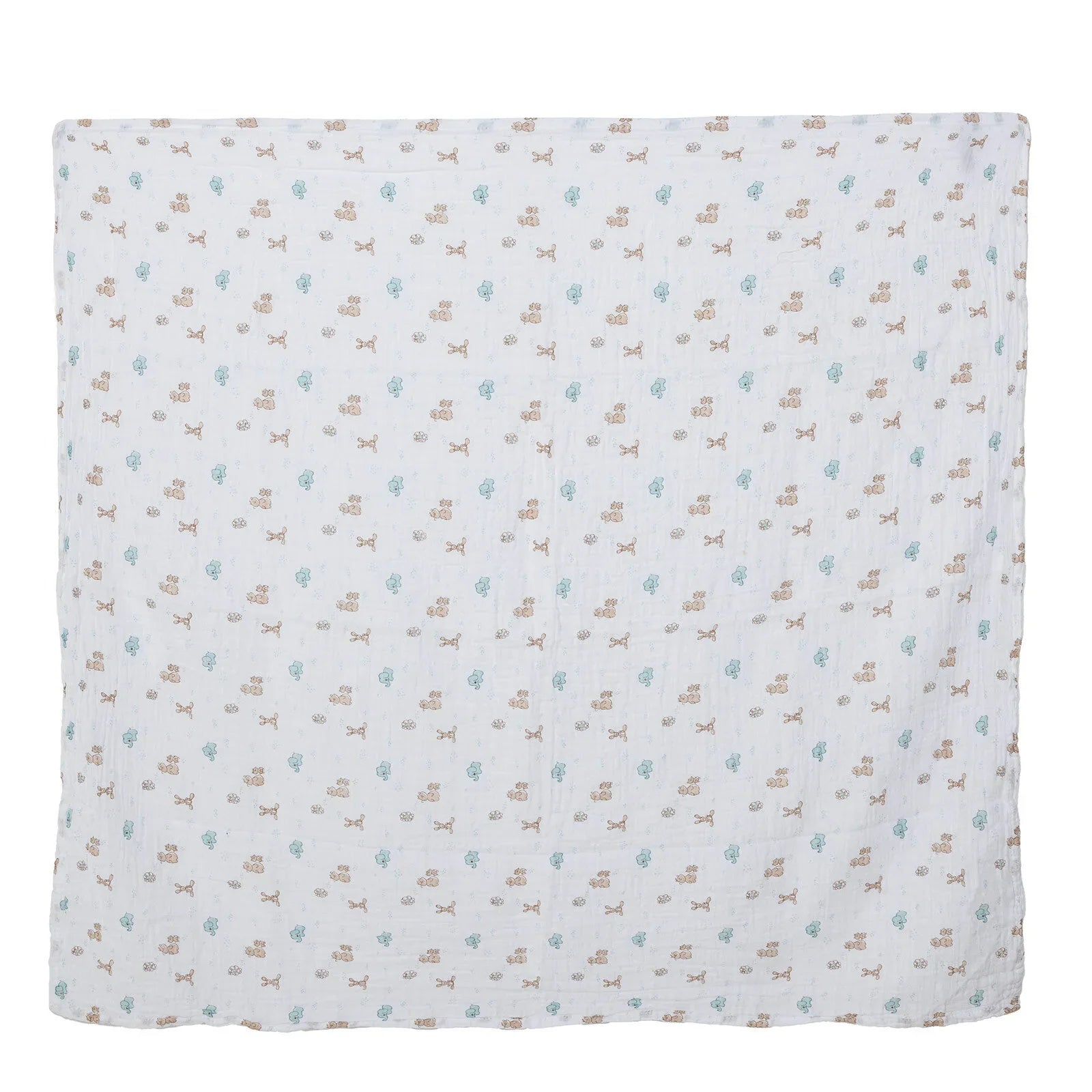 Little Dreams Girl Muslin Blanket - White - mezetto