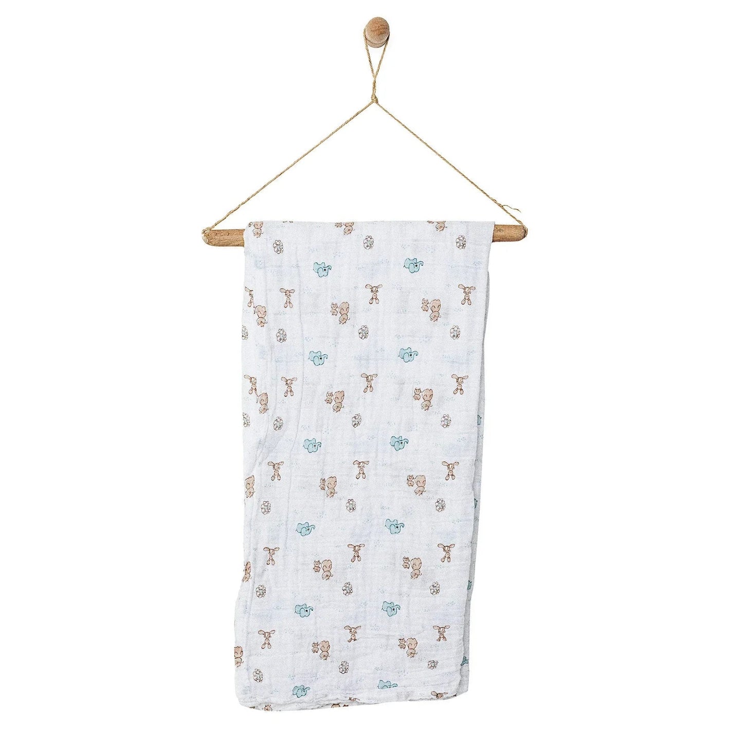Little Dreams Girl Muslin Blanket - White - mezetto