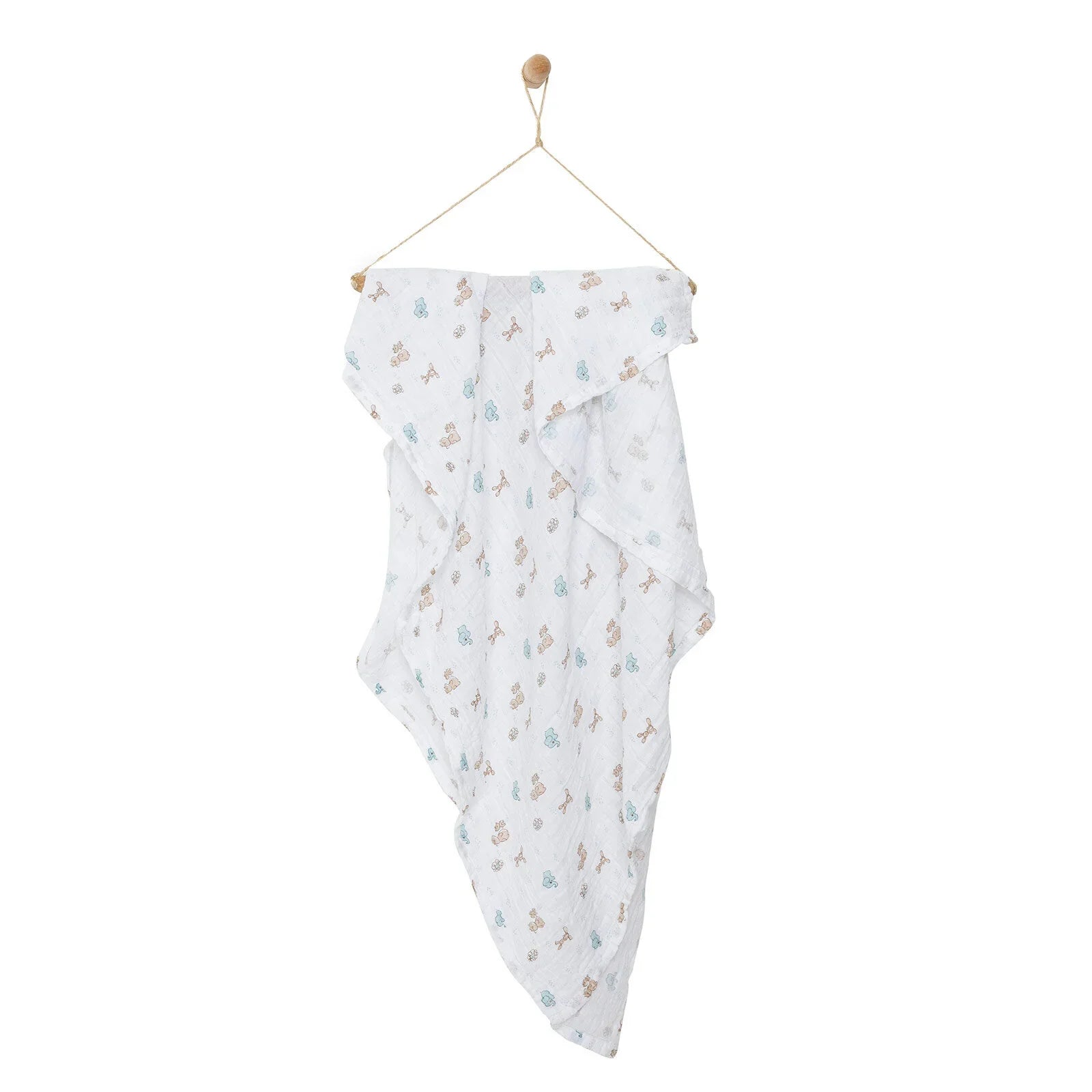 Little Dreams Girl Muslin Blanket - White - mezetto