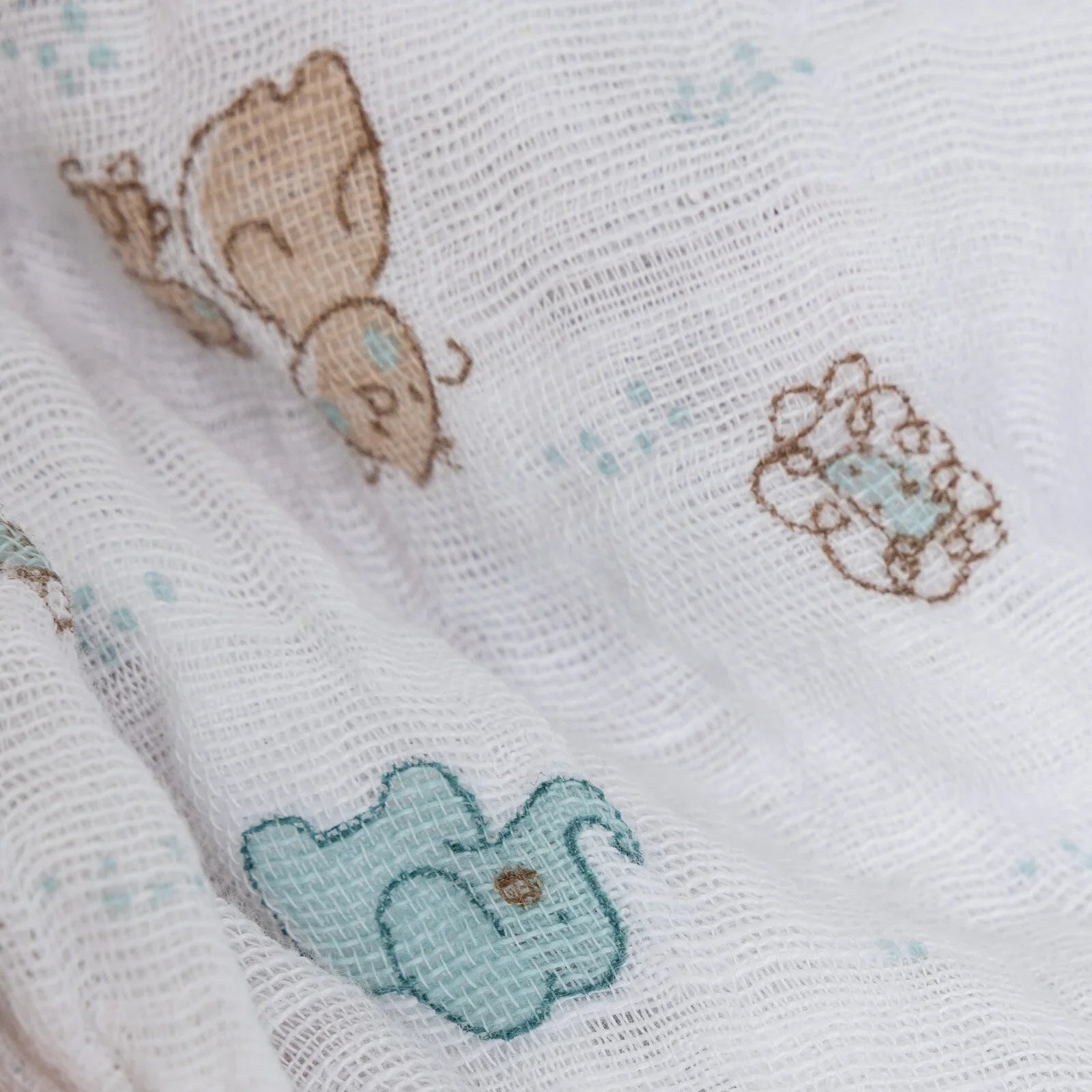 Little Dreams Girl Muslin Blanket - White - mezetto