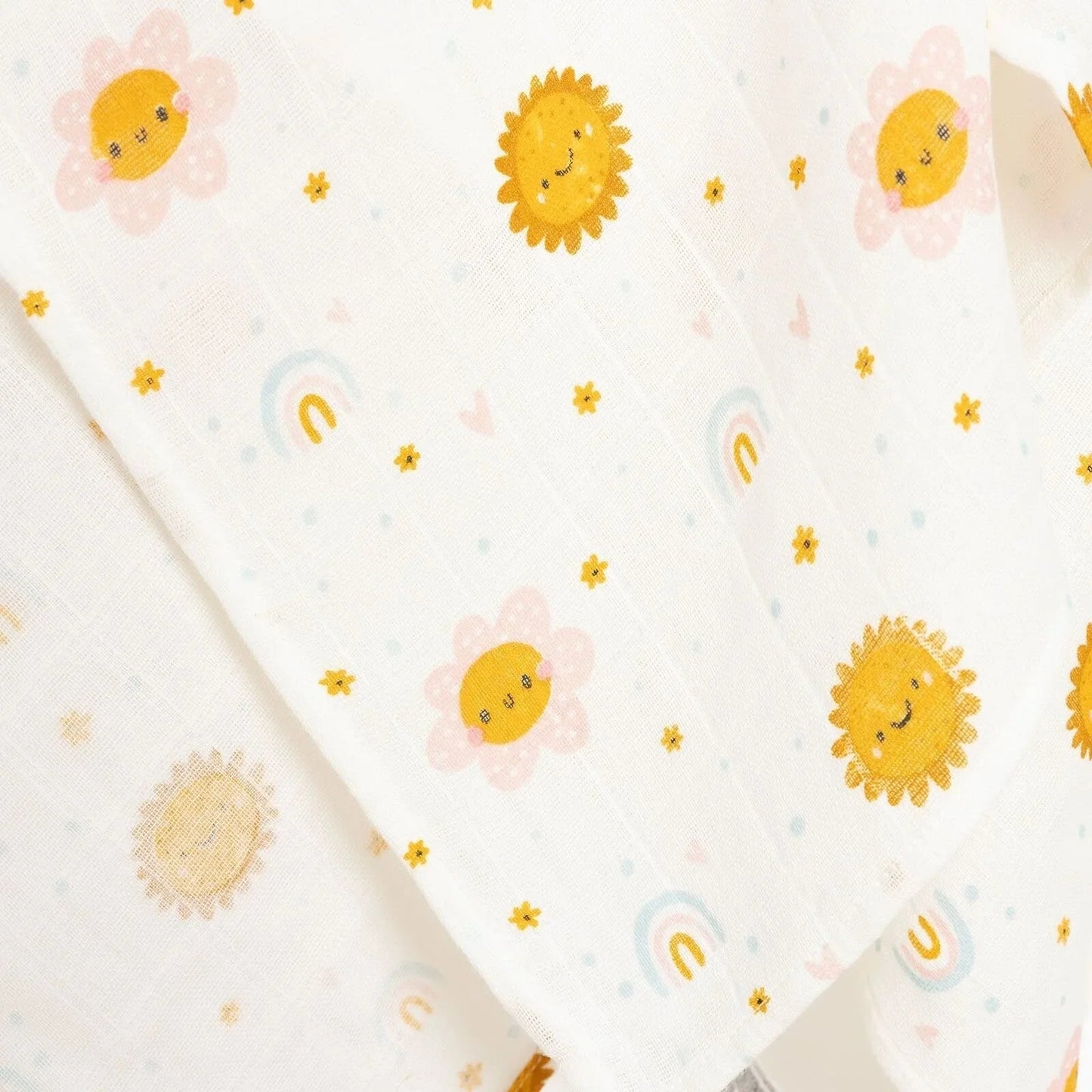 Little Dreams Girl Muslin Blanket - Yellow - mezetto